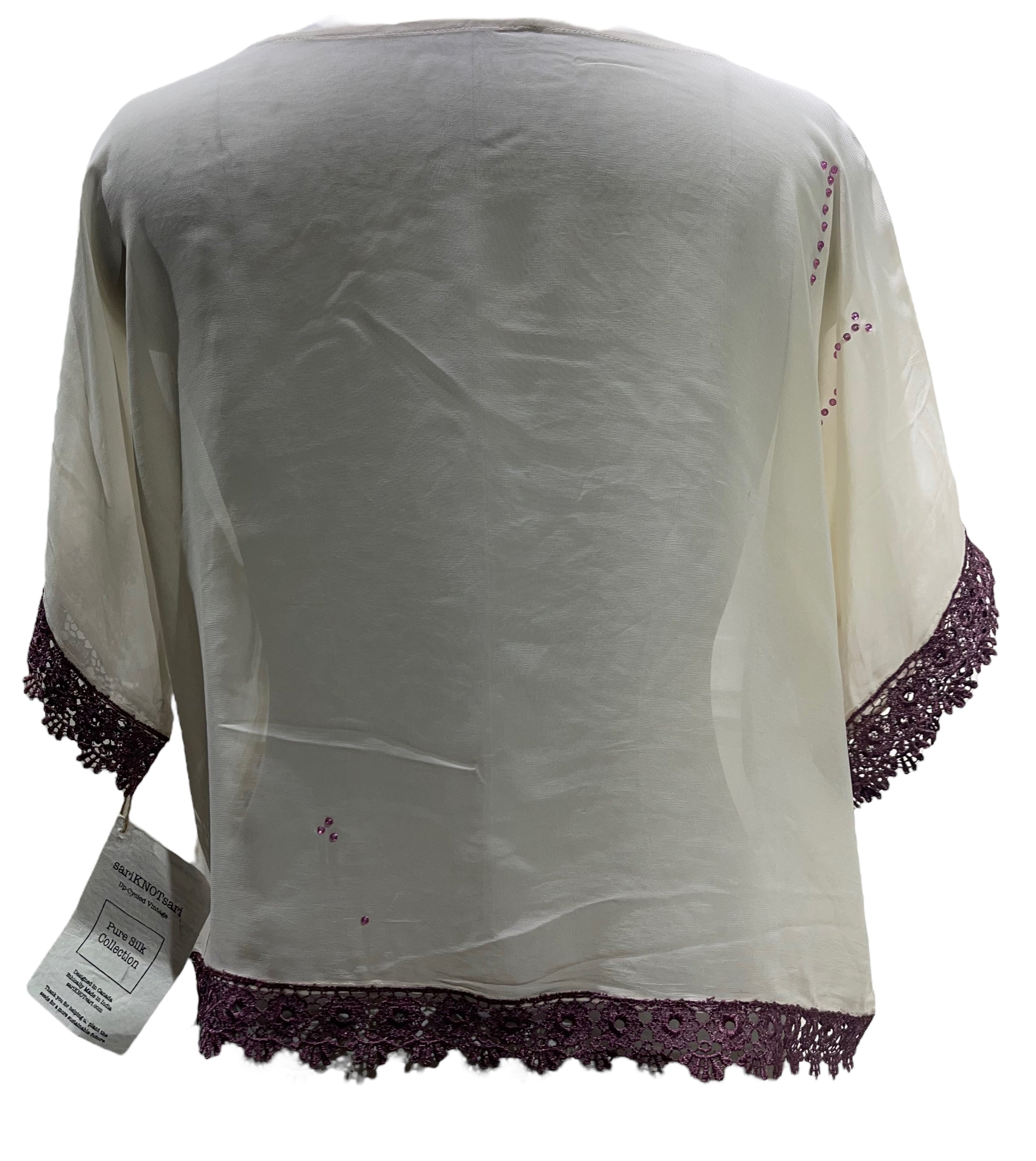 PRG3880 Sheer  Avatar Pure Silk Boxy Top