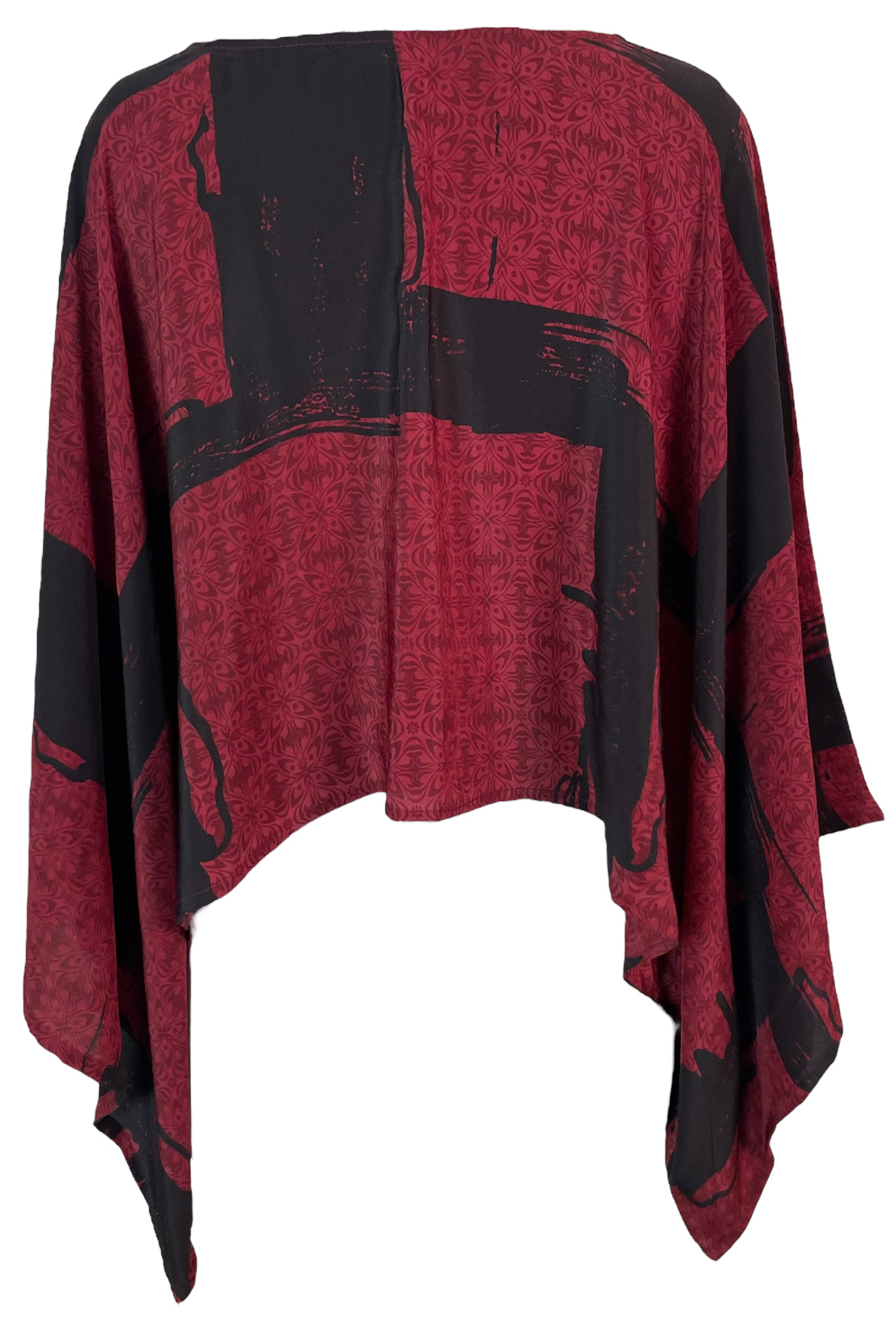 PRC5664 Avatar Pure Silk Kimono-Sleeved Top