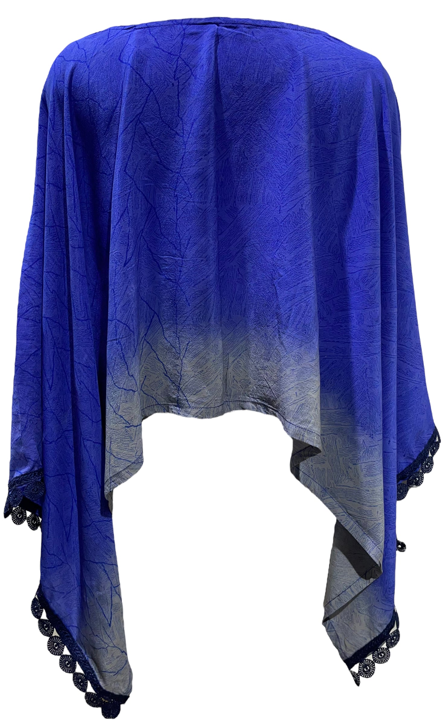 PRG4611 Pure Silk Wabi Sabi Capelet Poncho