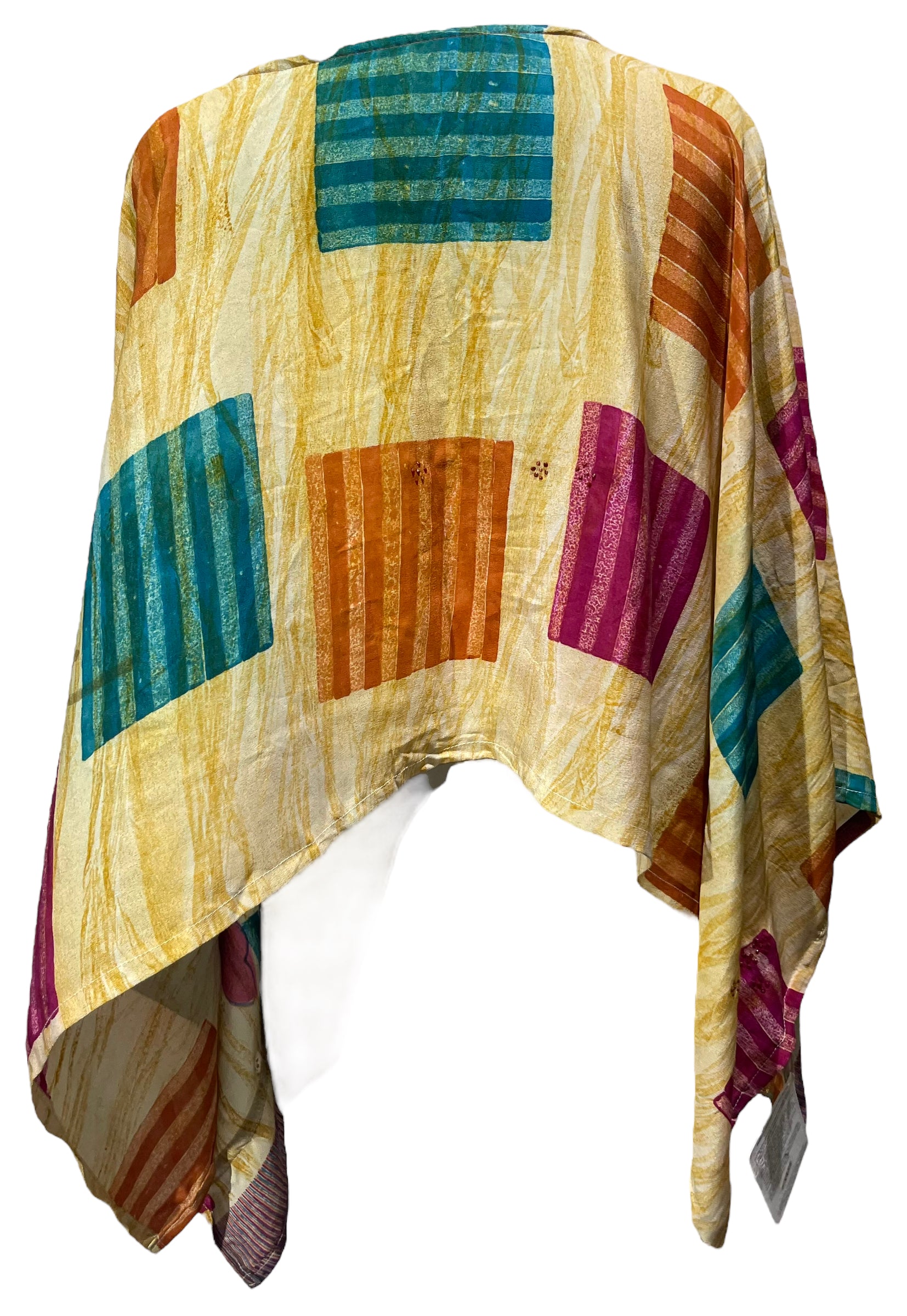 PRC4955 Wabi Sabi Pure Silk Capelet Poncho