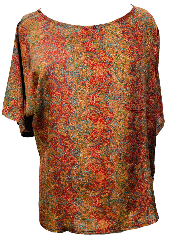 PRC4156 Nirvana Pure Silk Side Slit Top