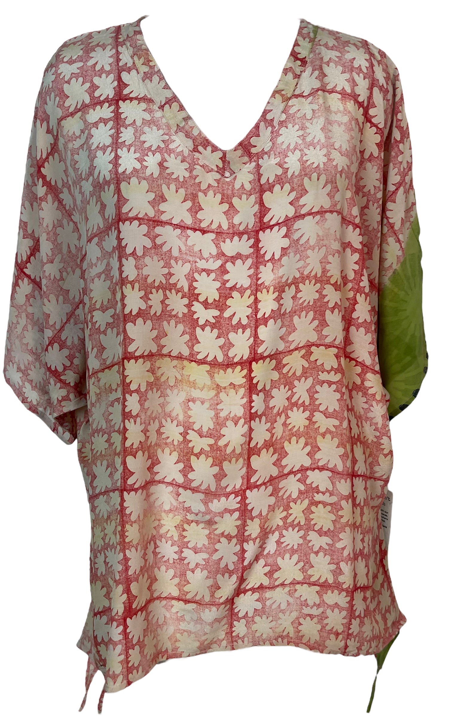 PRC5851  Wabi Sabi Pure Silk Long Tunic with Side Ties