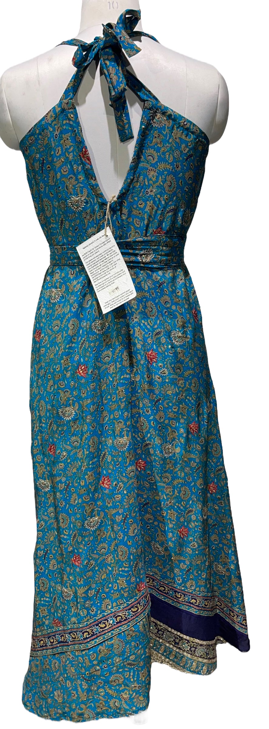 PRC4399 Nirvana Pure Silk Maxi Dress with Belt