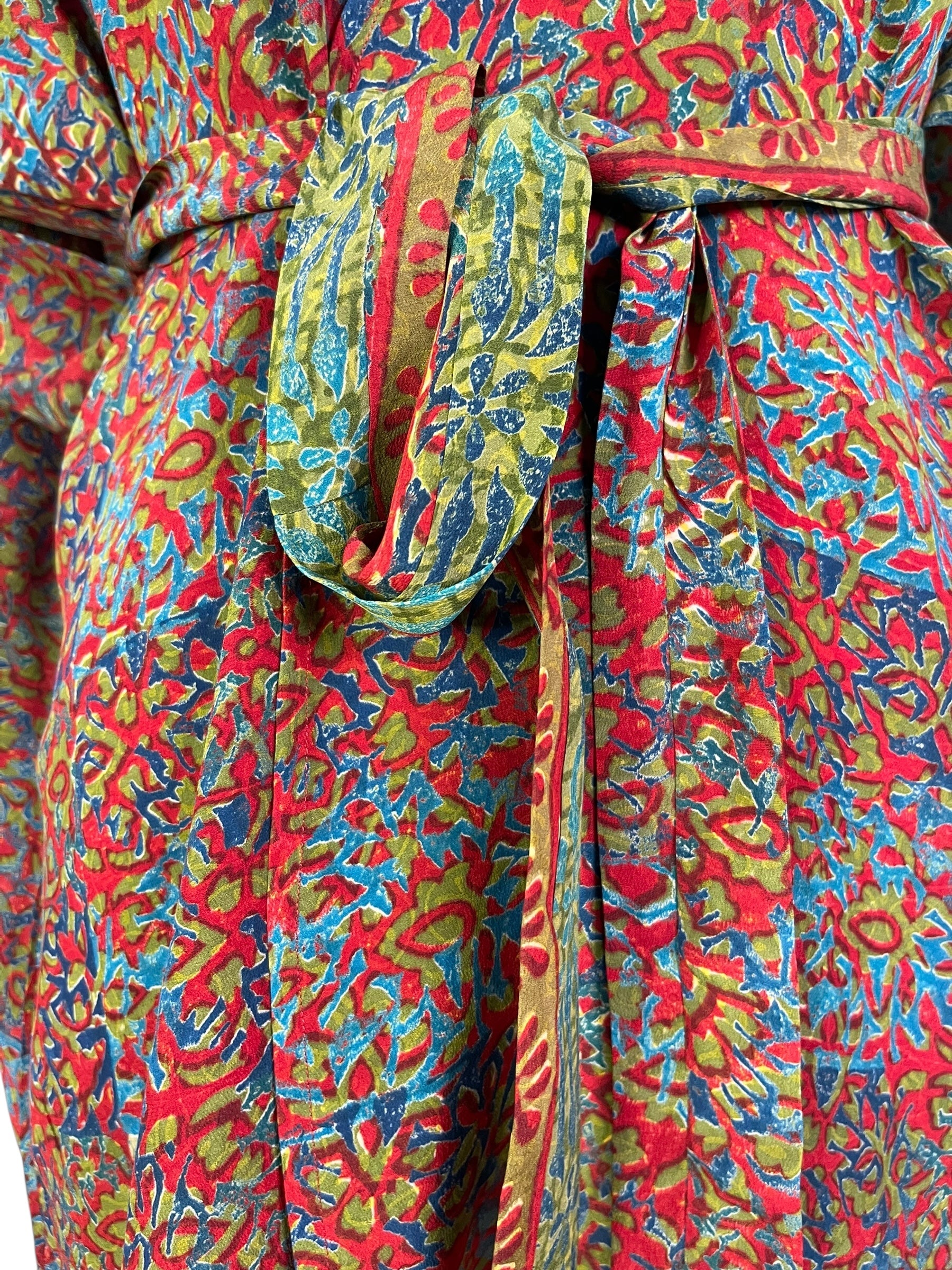 PRC6910 Avatar Pure Silk Kimono-Sleeved Jacket with Belt