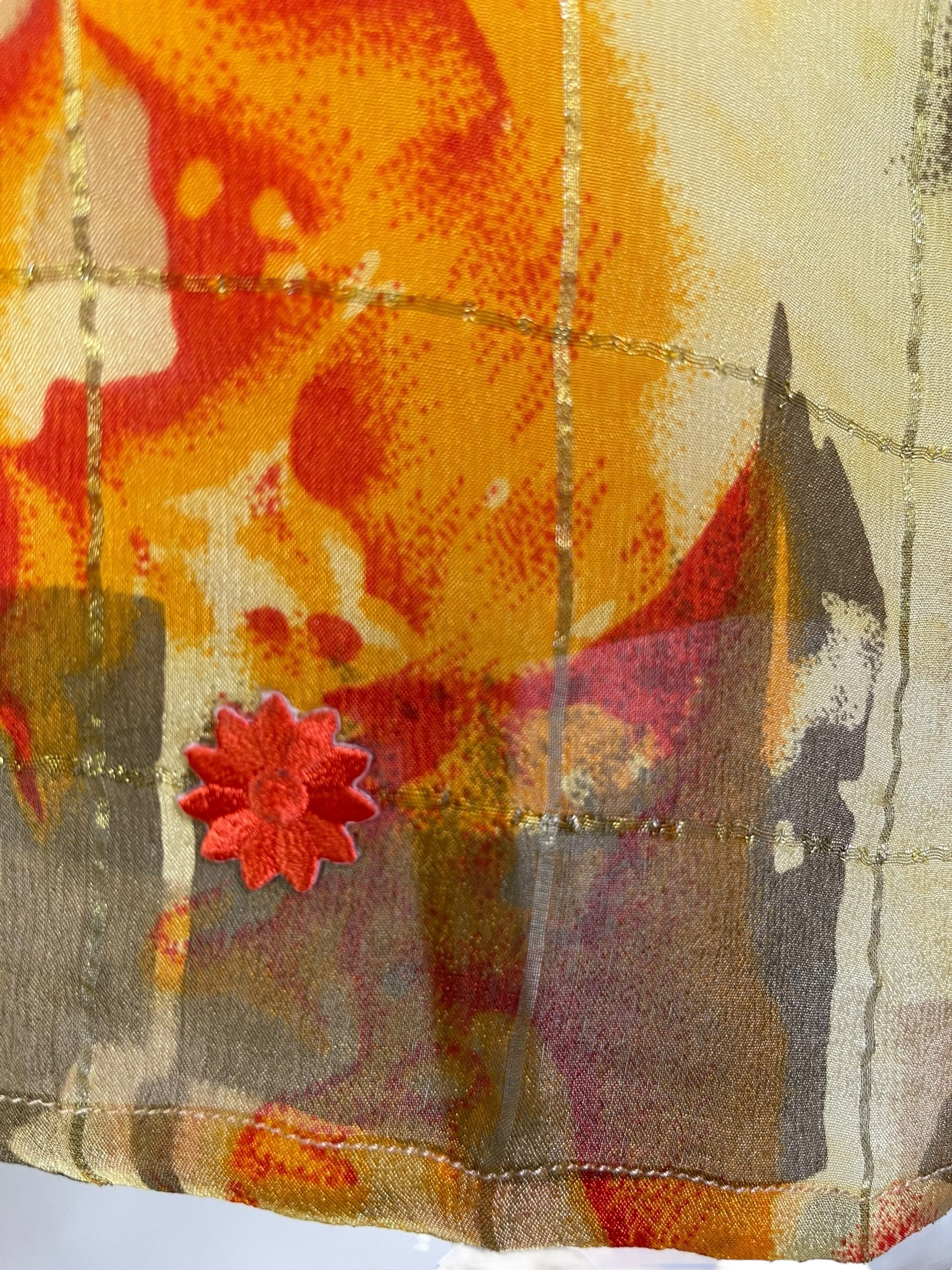 PRG6898 Sheer Avatar Pure Silk Kimono-Sleeved Jacket with Belt