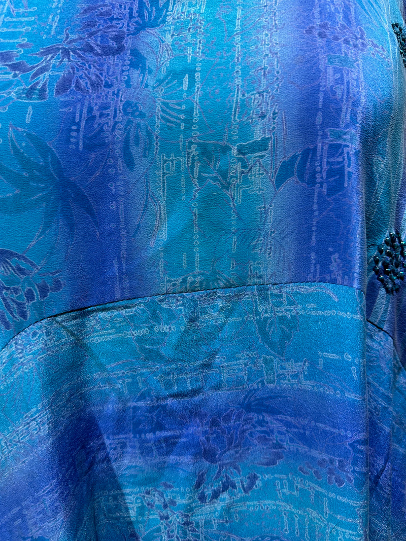 PRC4255 Avatar Pure Silk Sculptural Long Tunic Dress