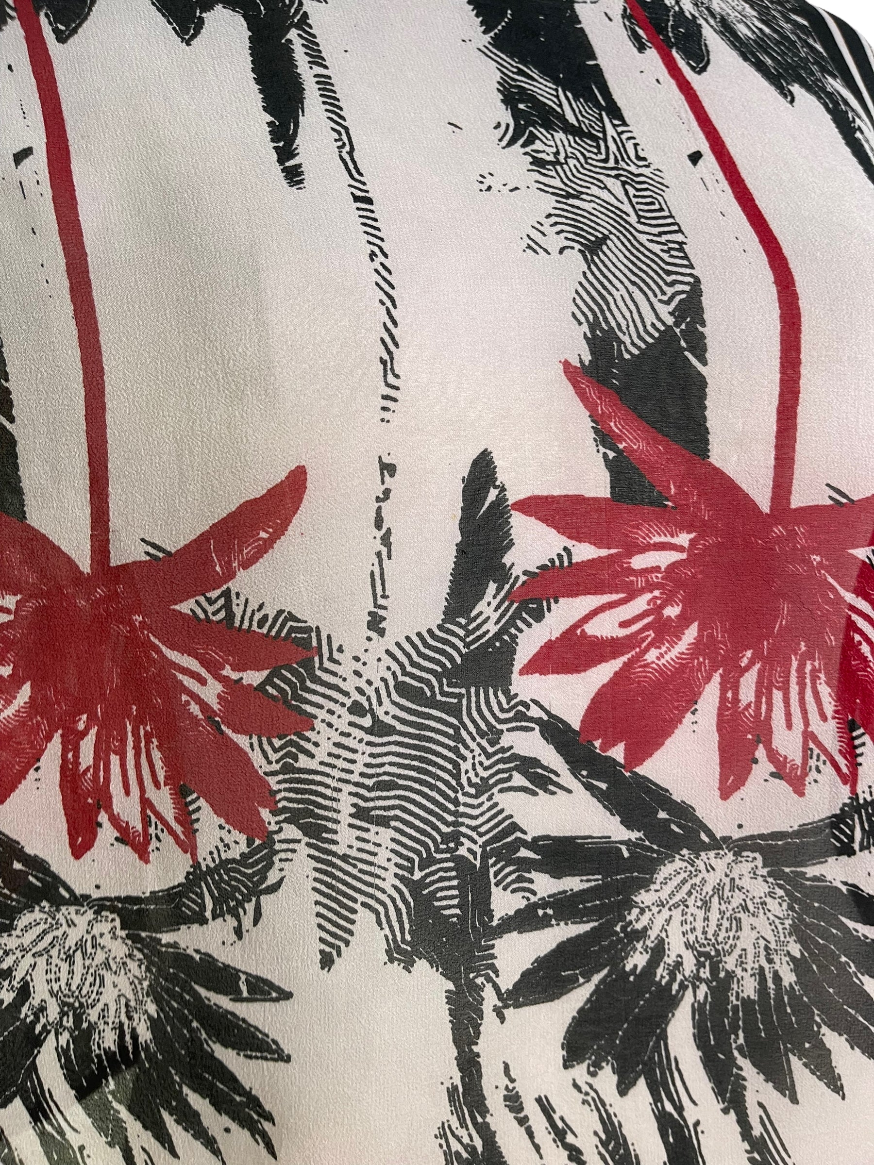 LADY LUCK PRG6131 Sheer Avatar Pure Silk Boxy Top