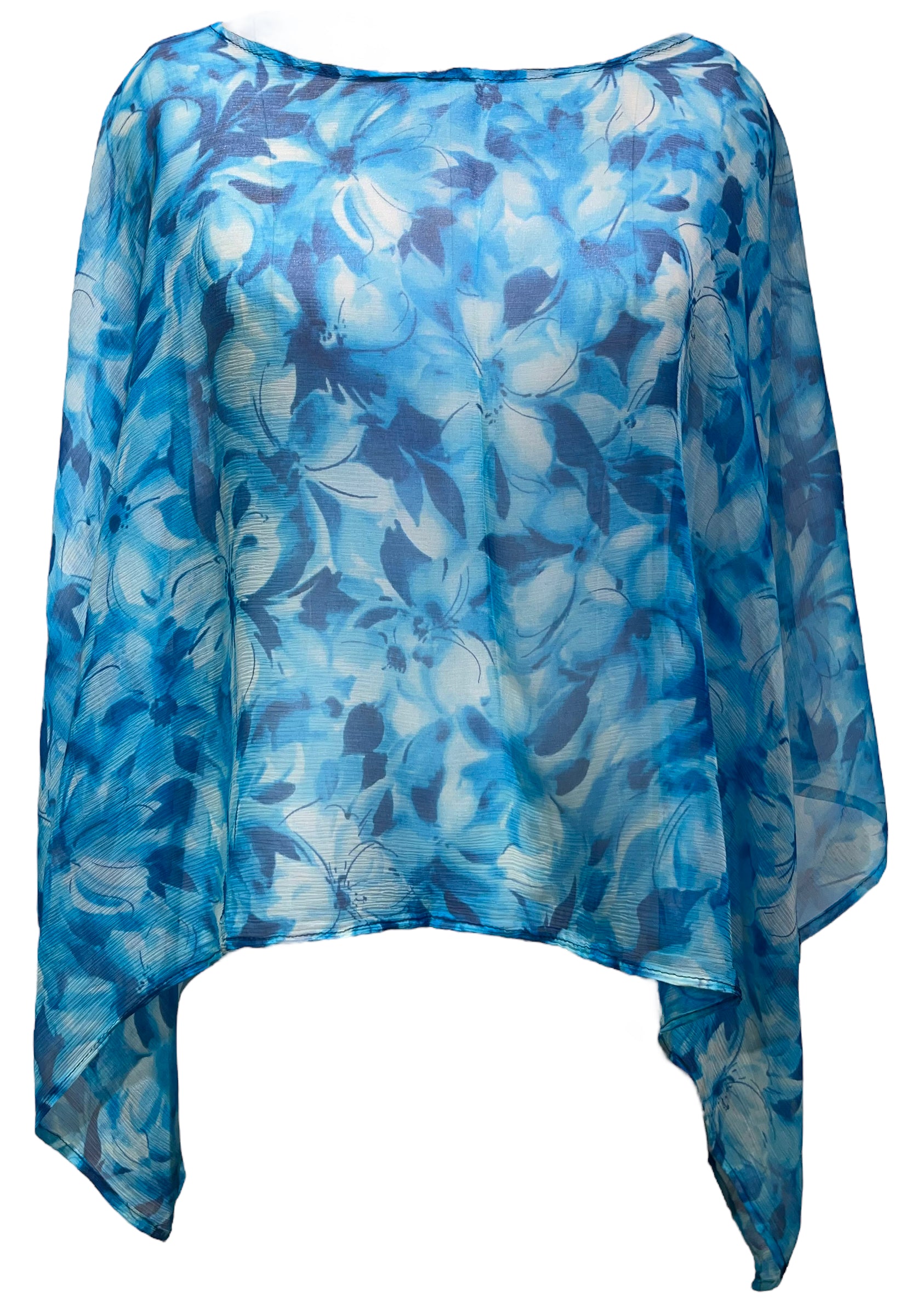 PRG4432 Sheer Avatar Pure Silk Capelet Poncho