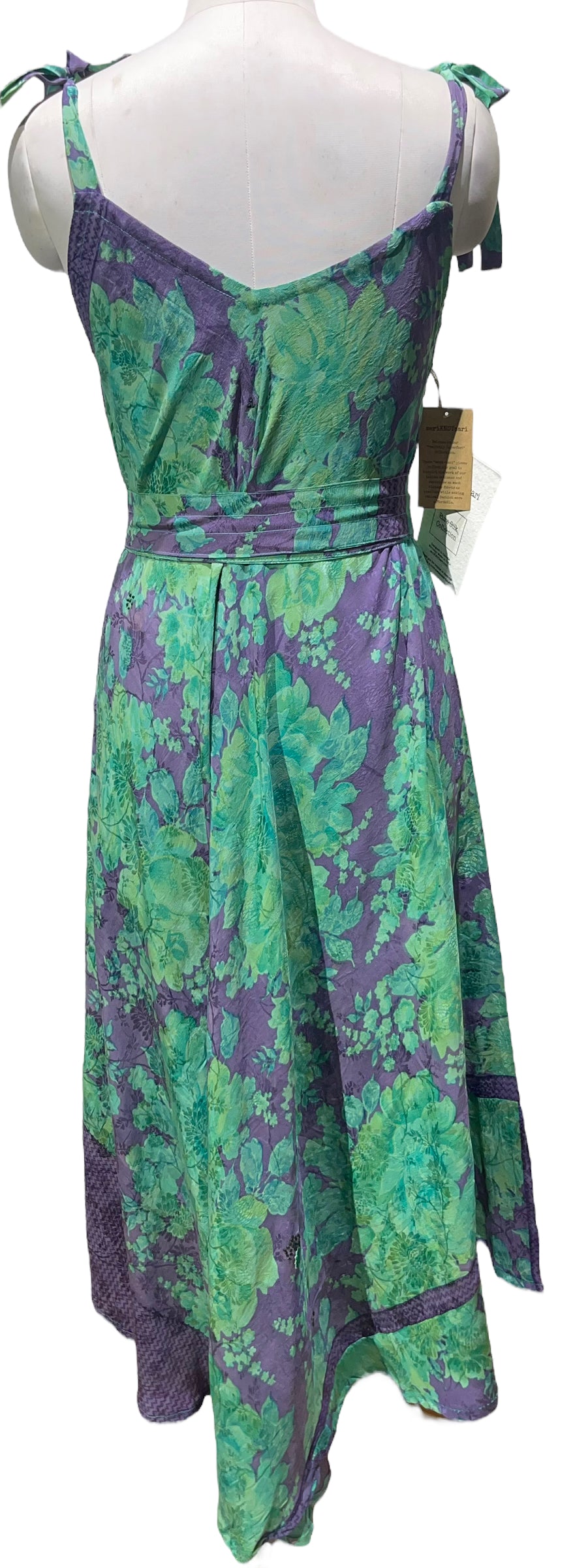 PRC4838  Wabi Sabi Pure Silk Maxi Dress with Belt