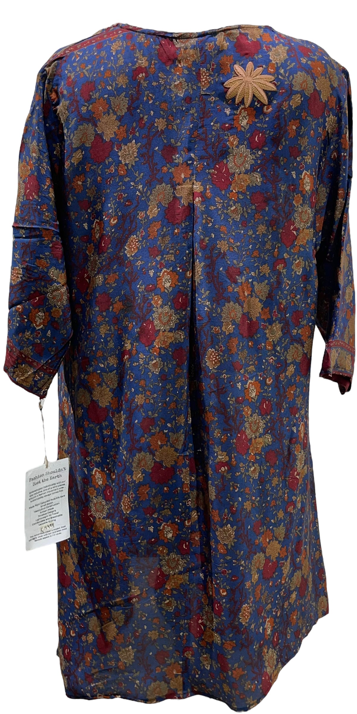 PRC5494 Avatar Pure Silk Self Pocket Tunic Dress