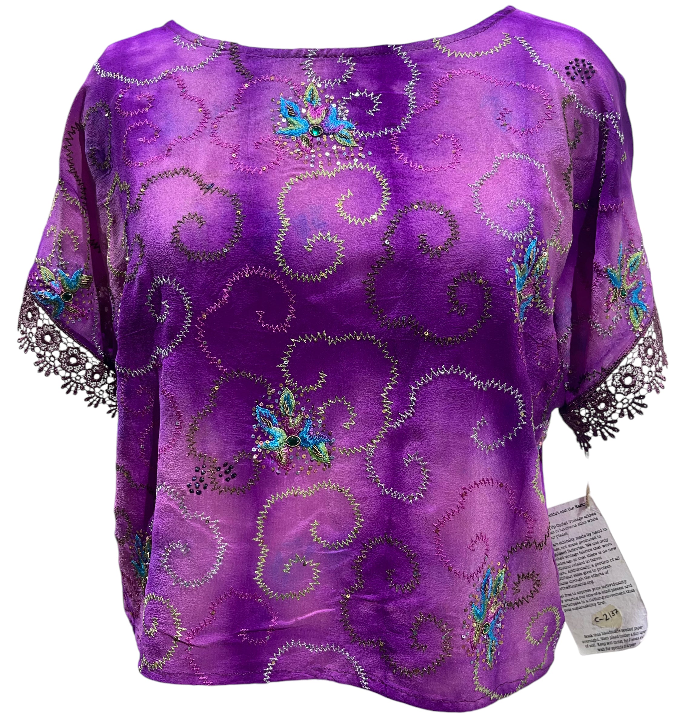 PRC2137  Avatar Pure Silk Boxy Top