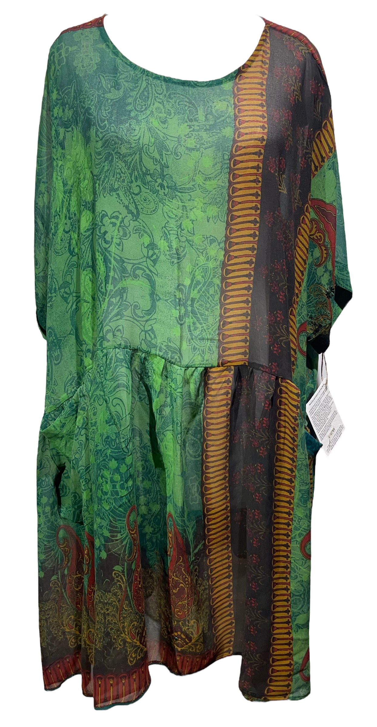 PRG4544 Sheer Avatar Pure Silk Boxy Babydoll Dress