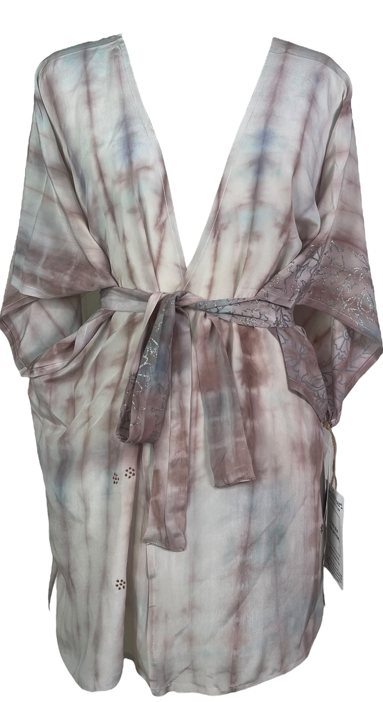 PRC8326 Avatar Pure Silk Kimono-Sleeved Jacket with Belt