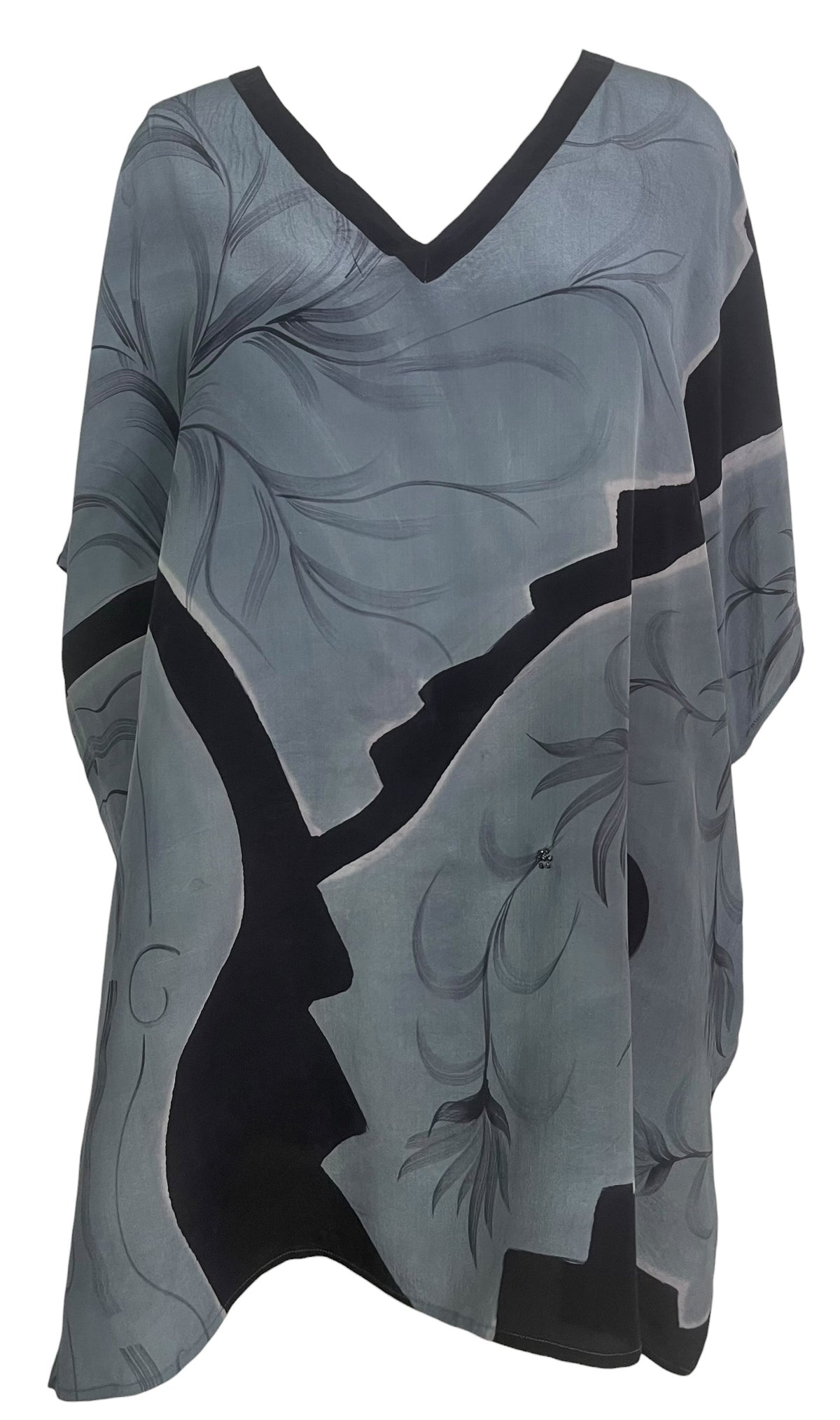 Releases Sunday at 8pm EST  PRC8874 Wabi Sabi Pure Silk Short Kaftan Tunic With Slits