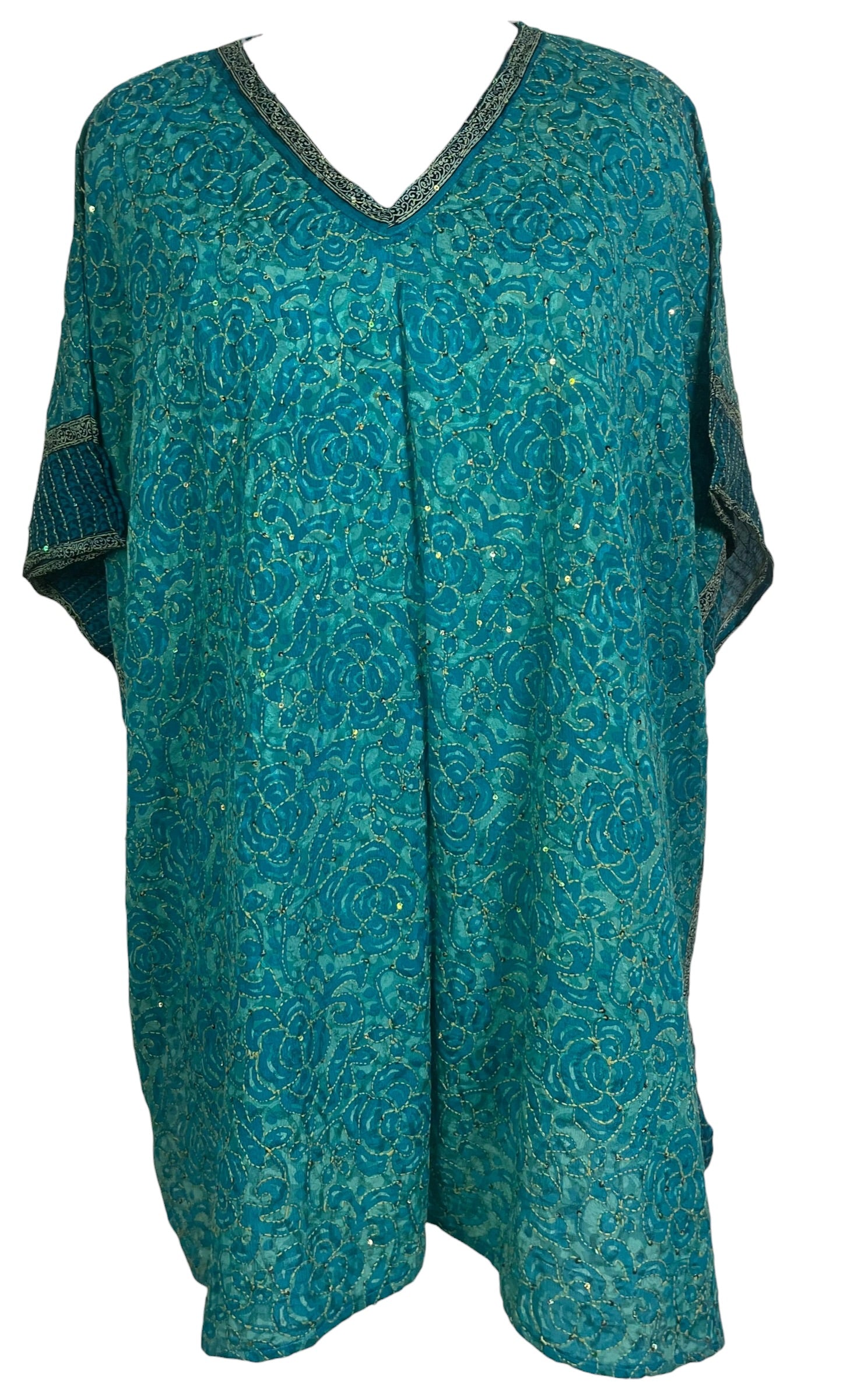 Releases Sunday at 8pm EST PRC8886 Avatar Pure Silk Short Kaftan Tunic with Slits