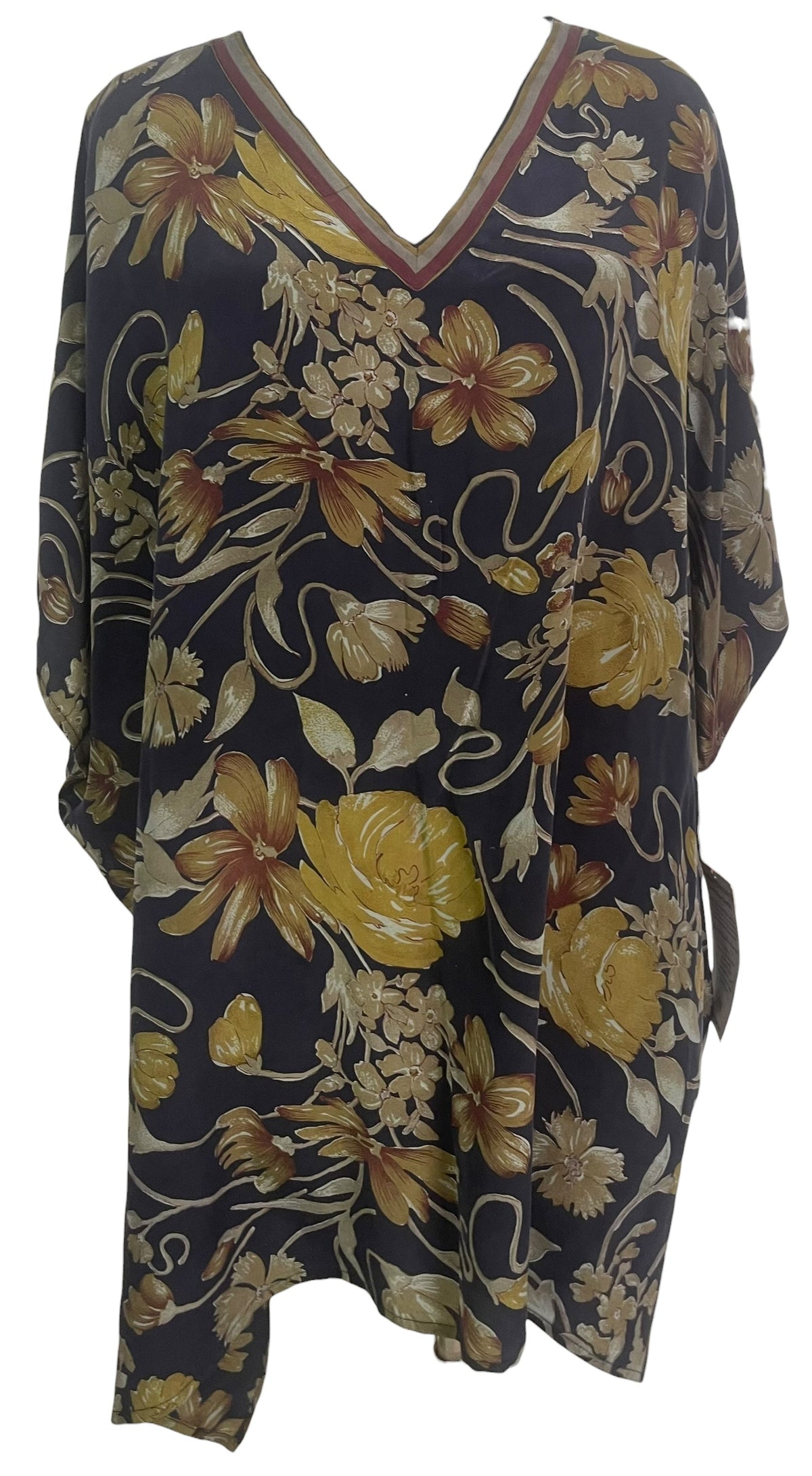 Releases Sunday at 8pm EST  PRC8906 Wabi Sabi Pure Silk Short Kaftan Tunic With Slits