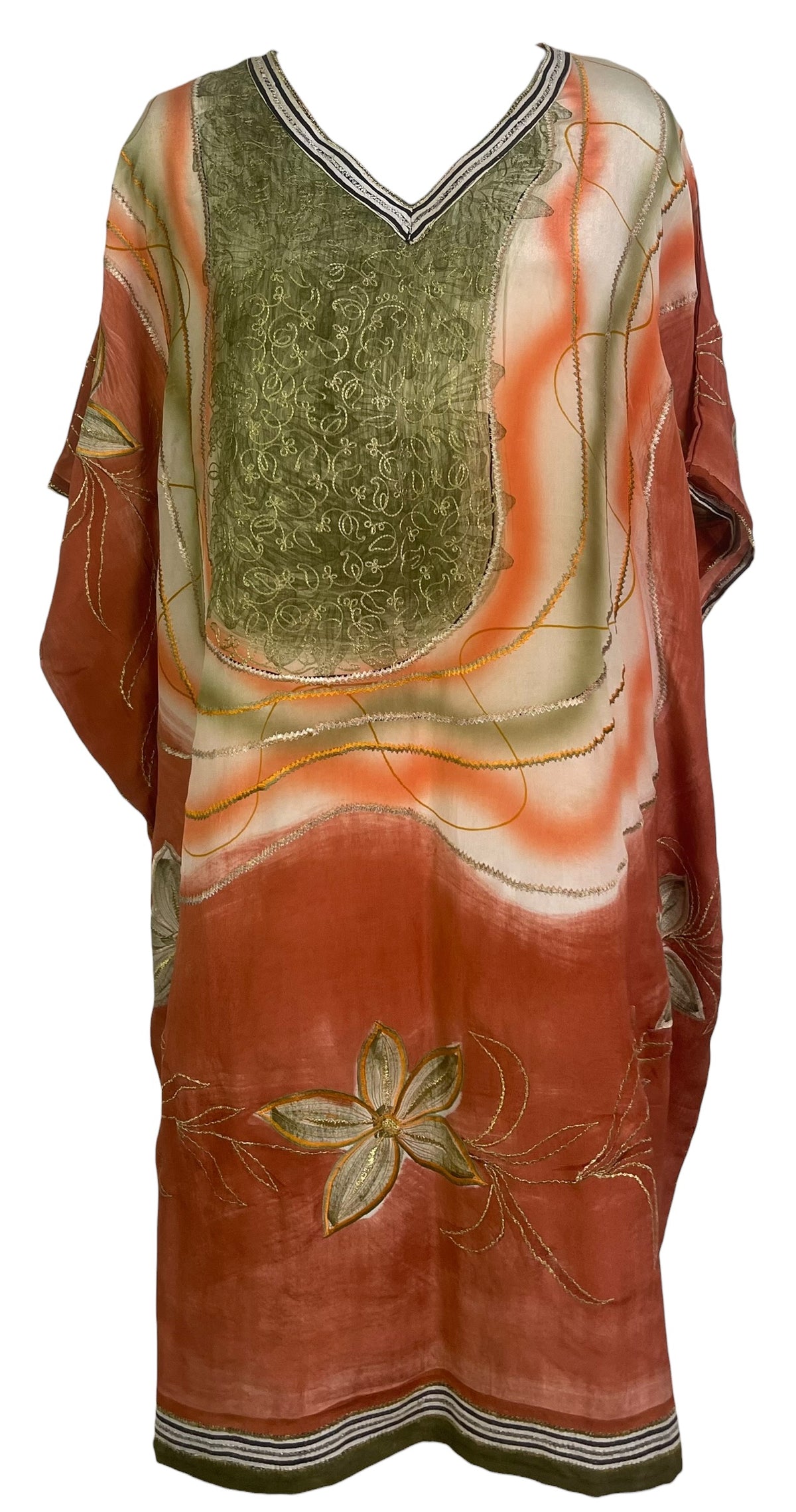 Releases Sunday at 8pm EST PRC8943 Wabi Sabi Pure Silk Midi Length Kaftan