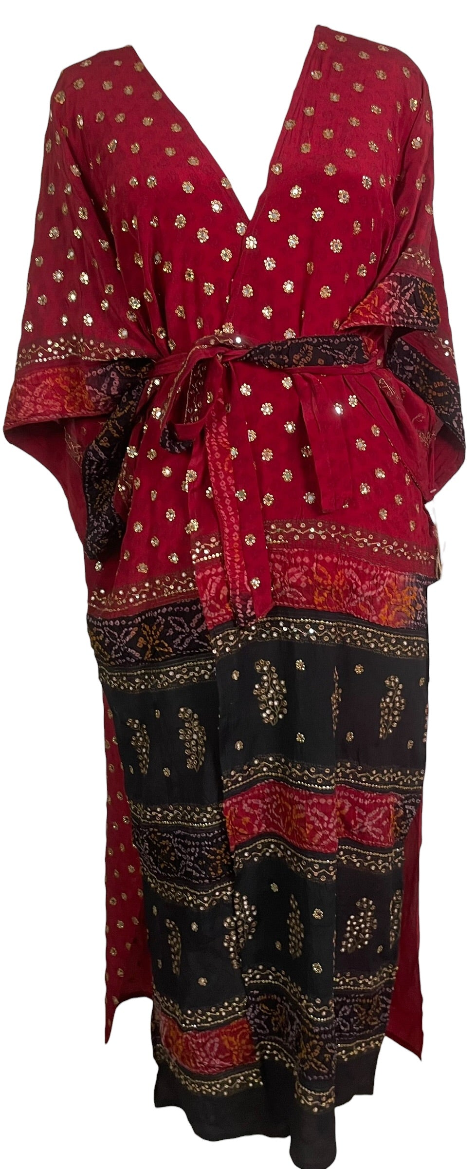 Releases Sunday at 8pm EST PRC9055 Wabi Sabi Pure Silk Kimono Sleeved Duster with Belt