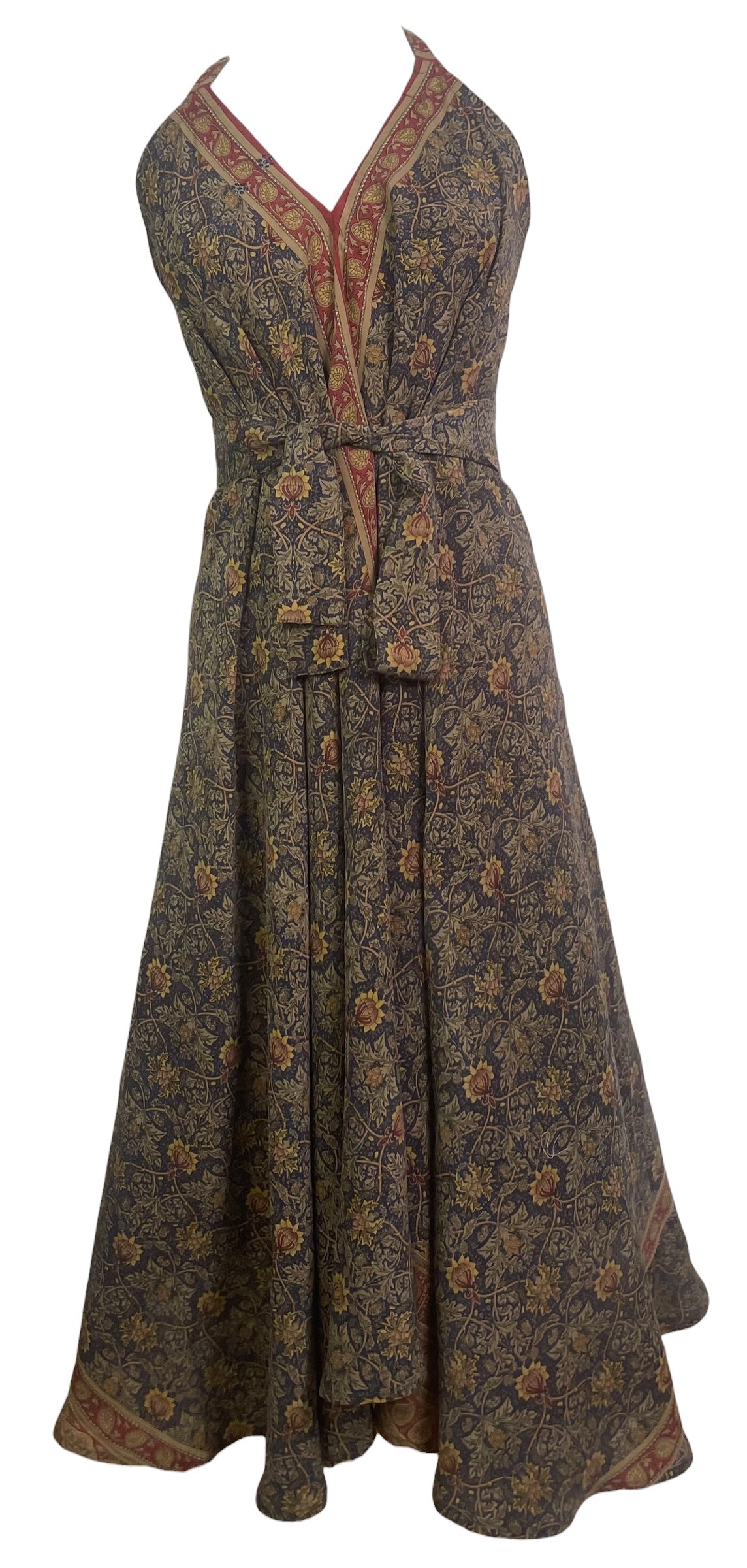 PRC9092 Avatar Pure Silk Maxi Dress with Belt