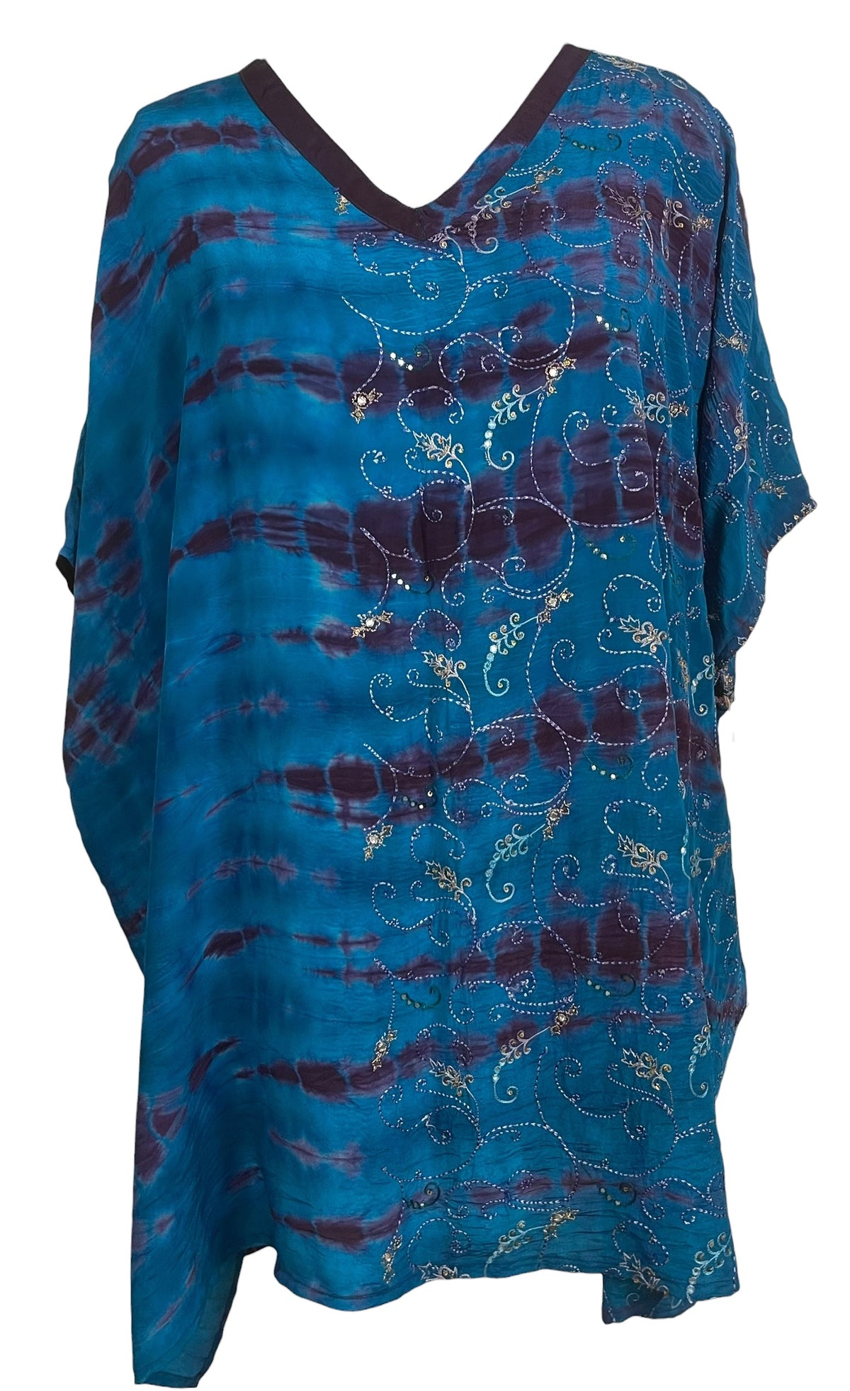 Releases Sunday at 8pm EST PRC9112 Avatar Pure Silk Short Kaftan Tunic with Slits