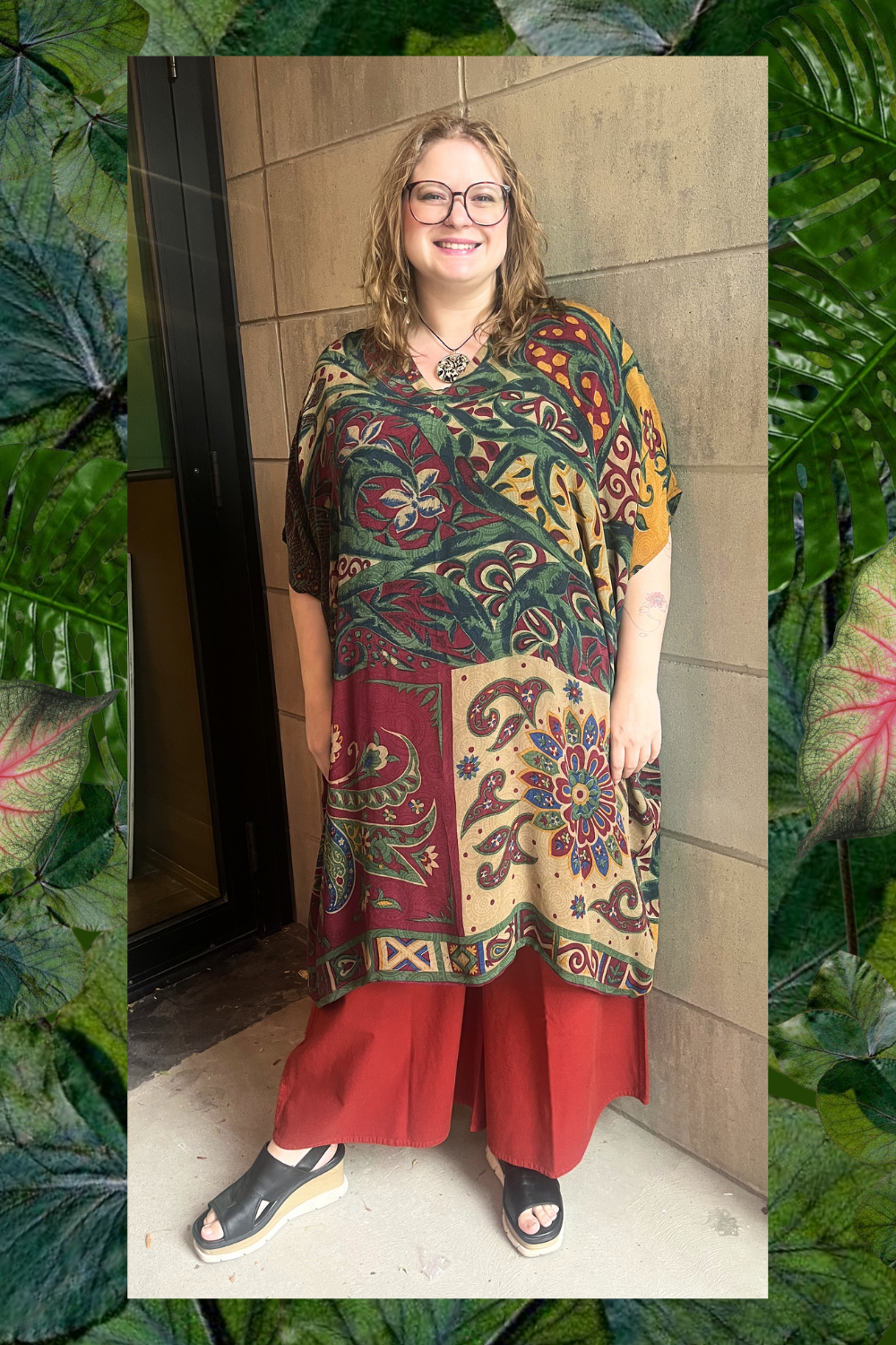 PRC9120  Avatar Pure Silk Midi Length Kaftan