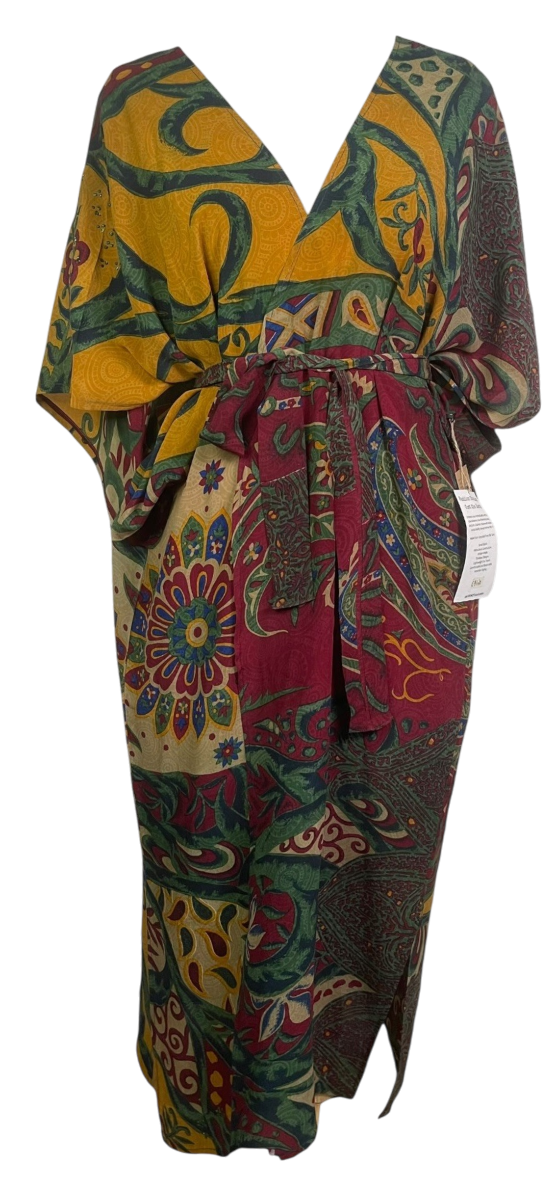 Releases Sunday at 8pm EST PRC9120 Wabi Sabi Pure Silk Kimono Sleeved Duster with Belt