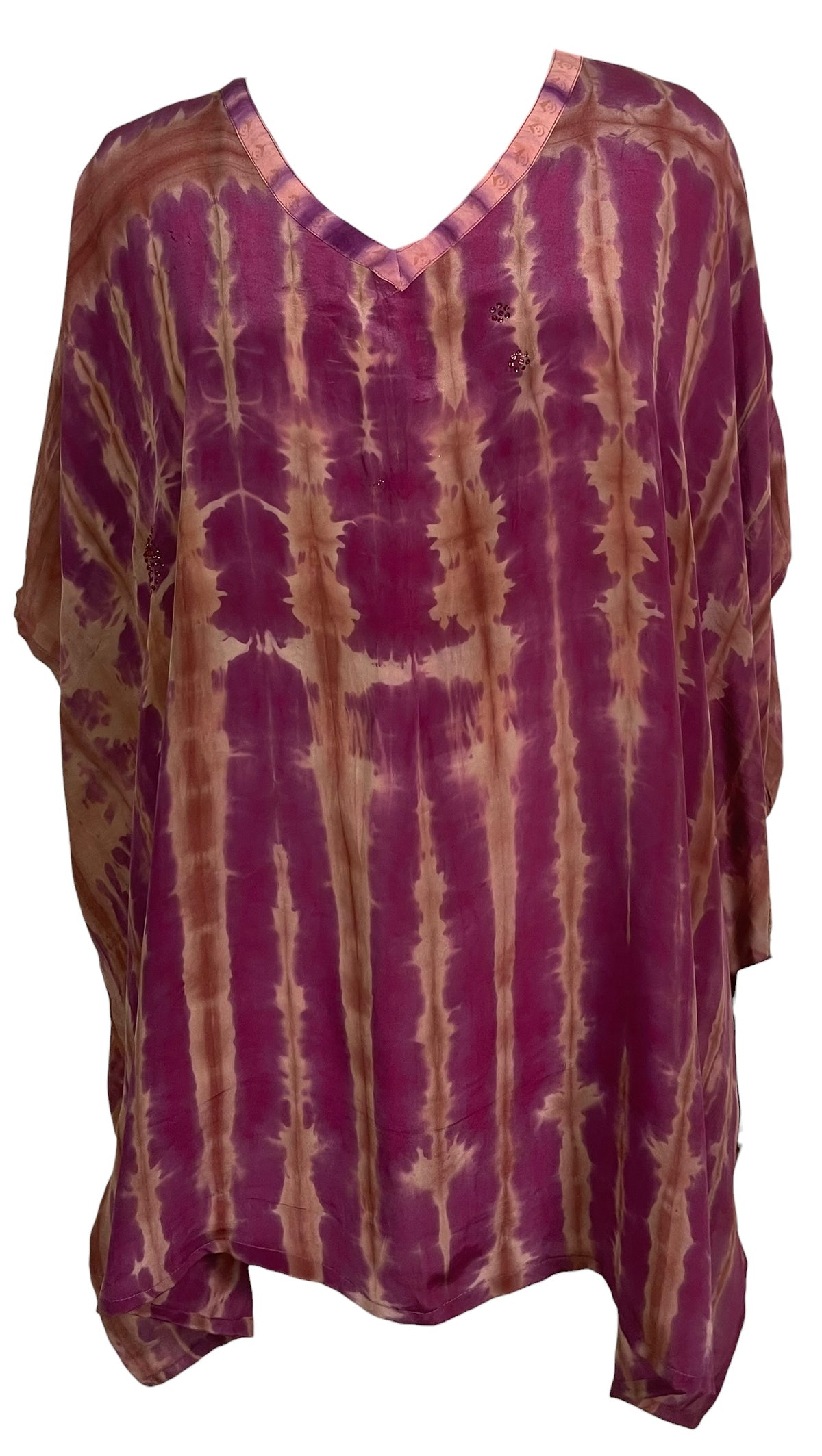 Releases Sunday at 8pm EST PRC9123 Wabi Sabi Pure Silk Short Kaftan Tunic With Slits