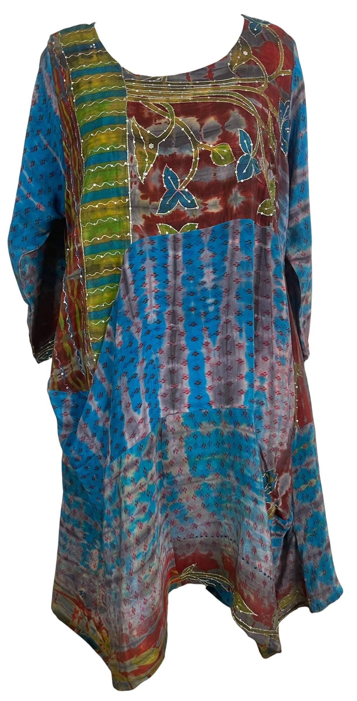 Releases Sunday at 8pm EST PRC9141 Avatar Pure Silk Sculptural Long Tunic Dress