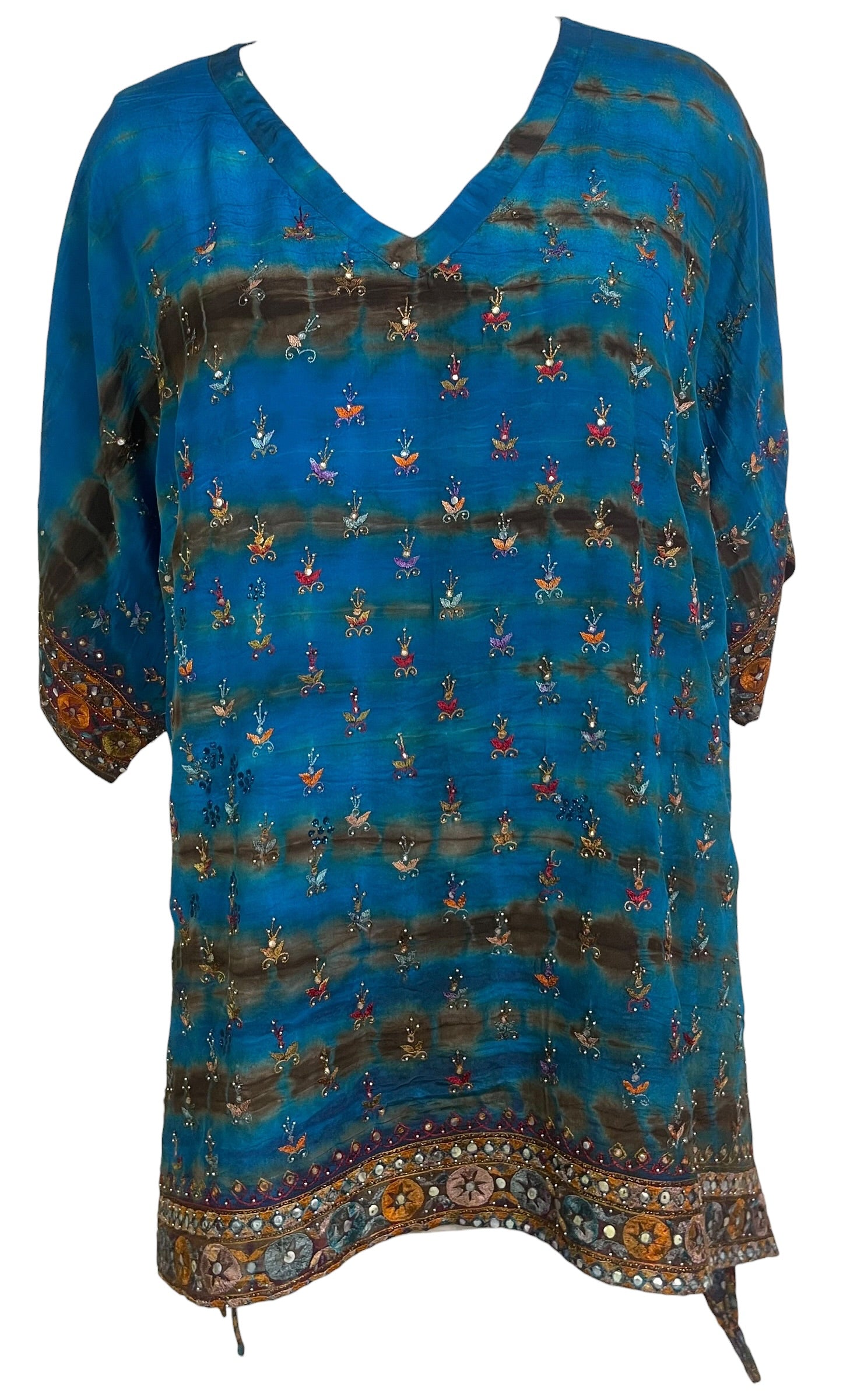 Releases Sunday at 8pm EST PRC9144 Avatar Pure Silk Long Tunic with Side Ties