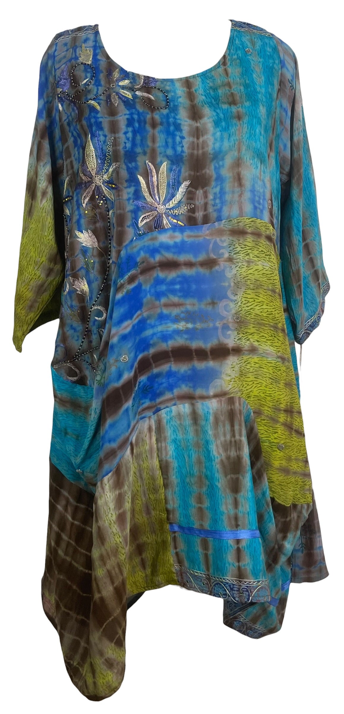 Releases Sunday at 8pm EST PRC9146 Avatar Pure Silk Sculptural Long Tunic Dress