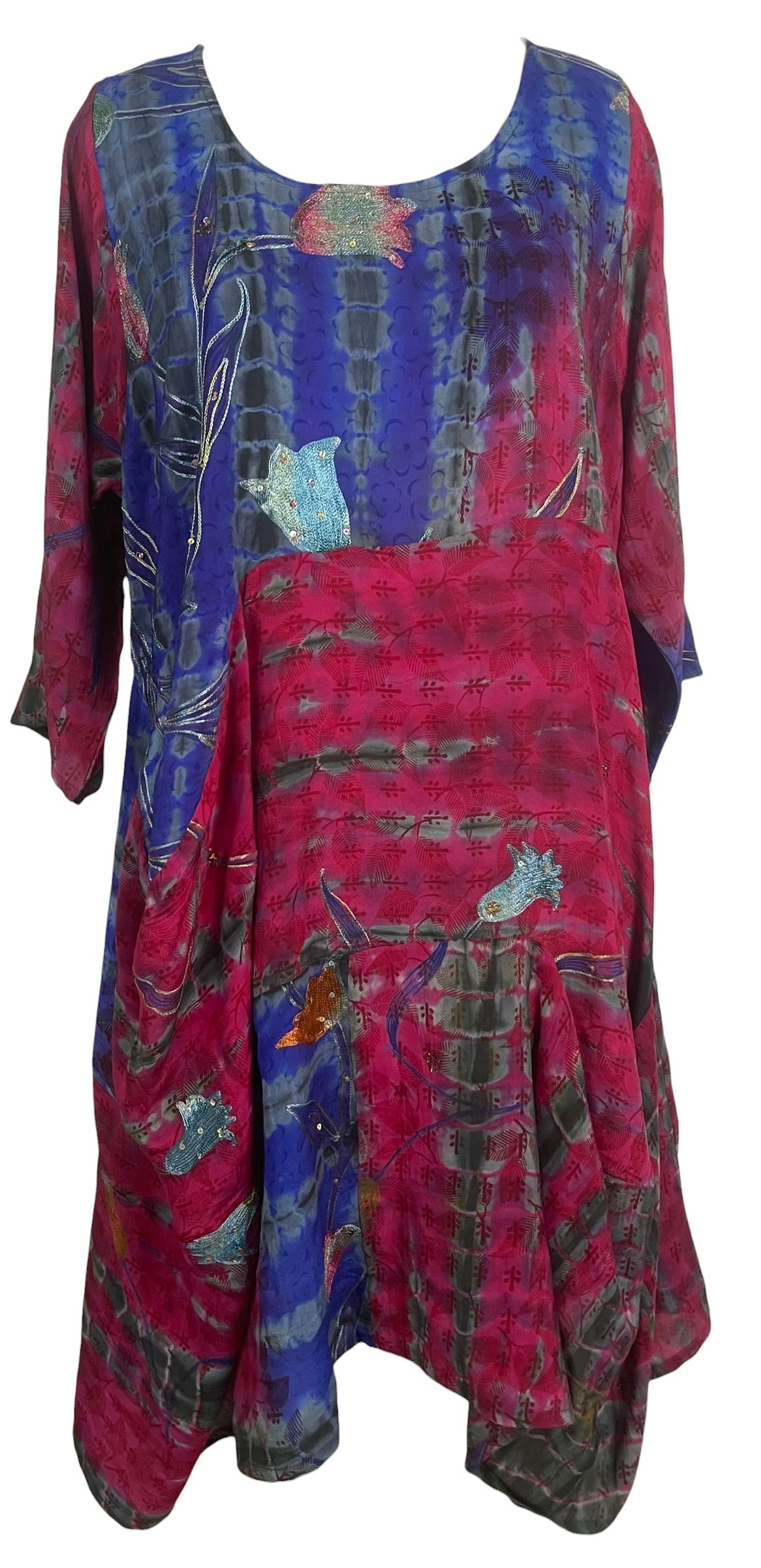 Releases Sunday at 8pm EST PRC9147 Avatar Pure Silk Sculptural Long Tunic Dress