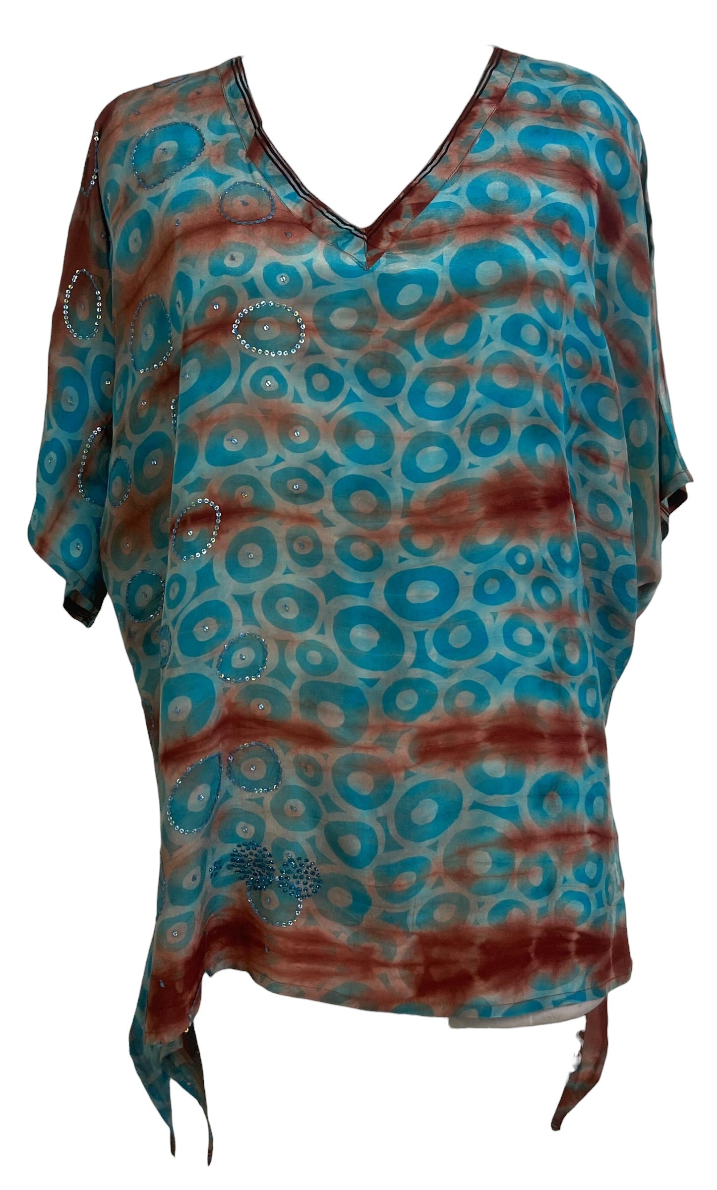 Releases Sunday at 8pm EST PRC9152 Avatar Pure Silk Long Tunic with Side Ties