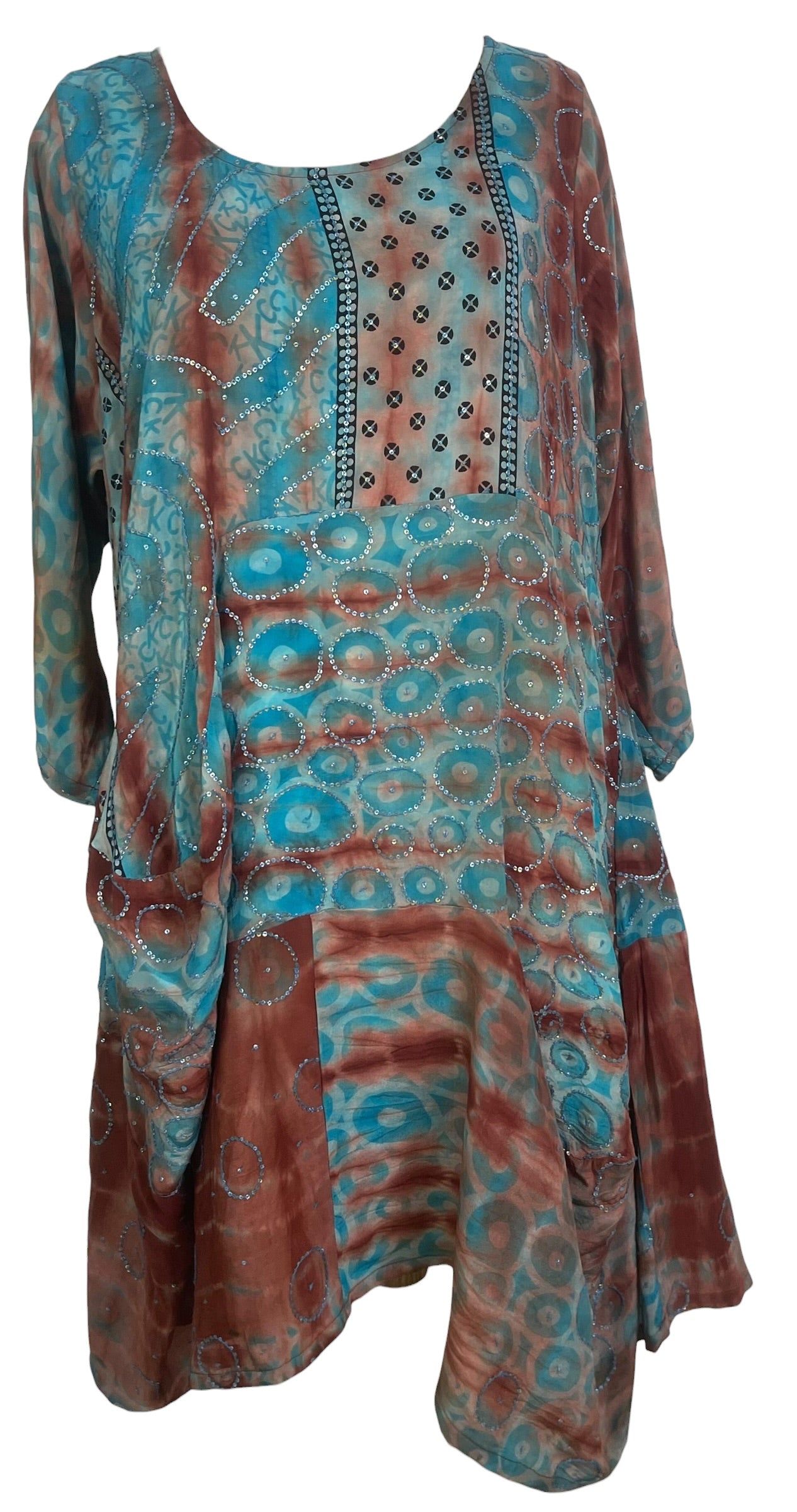 Releases Sunday at 8pm EST PRC9152 Avatar Pure Silk Sculptural Long Tunic Dress