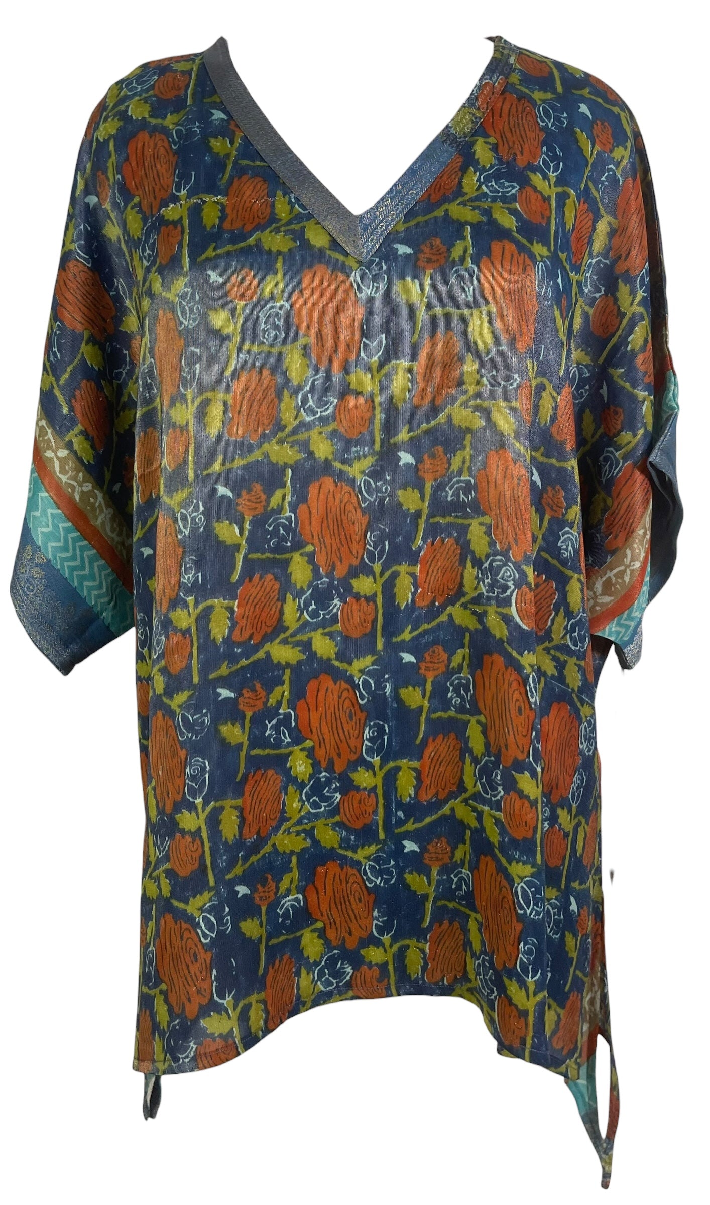 PRG8849 Sheer Avatar Pure Silk Long Tunic with Side Ties by 15 FEBRUARY 2026 – Handmade ethical Side Tie Tunic from sariKNOTsari using upcycled silk. Designed in Canada for travel and slow fashion, loved from Toronto to LA to Sydney.