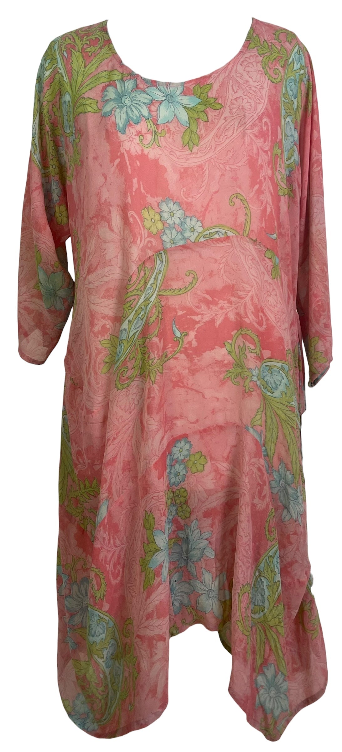 PRG8916 Sheer Wabi Sabi Sculptural Silk Long Tunic Dress by 15 FEBRUARY 2026 – Handmade ethical Sculptural Dress from sariKNOTsari using upcycled silk. Designed in Canada for travel and slow fashion, loved from Toronto to LA to Sydney.