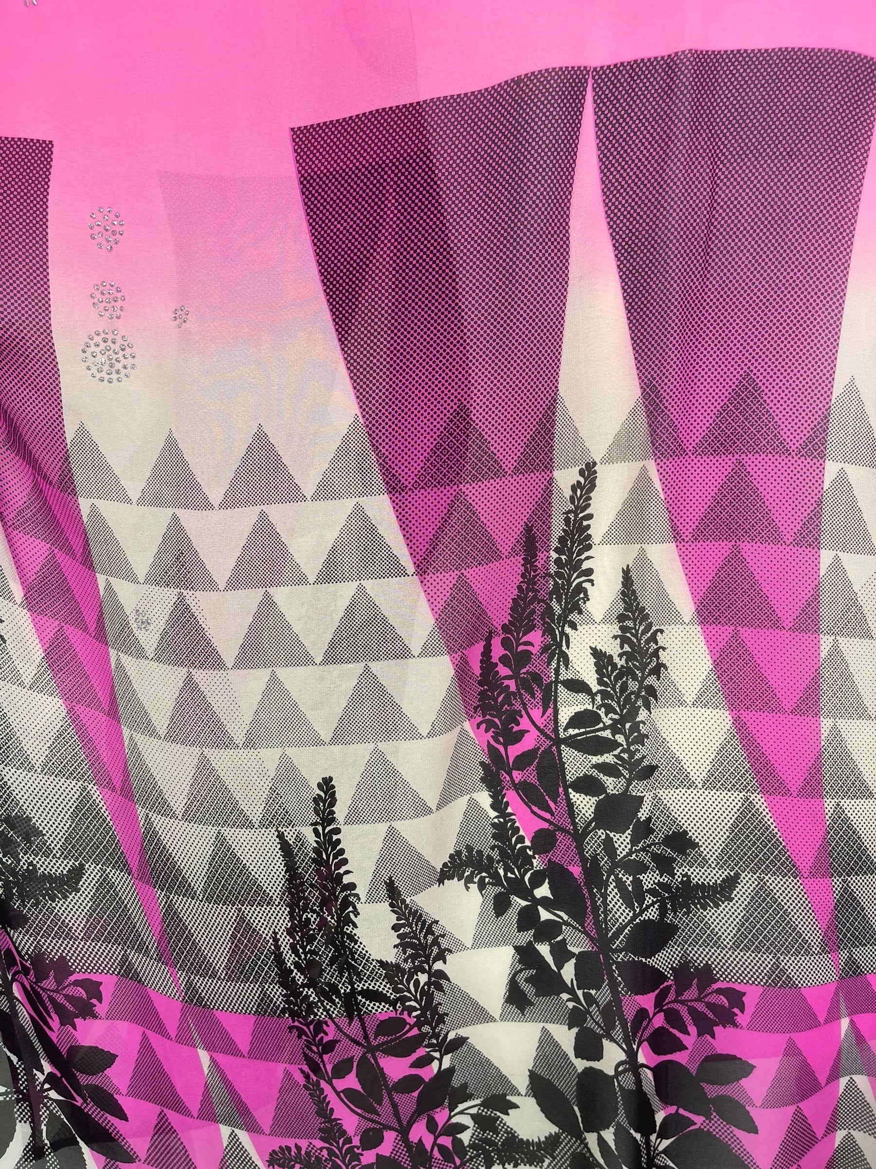 PRG7779 Sheer Avatar Pure Silk Short Kaftan Tunic with Slits