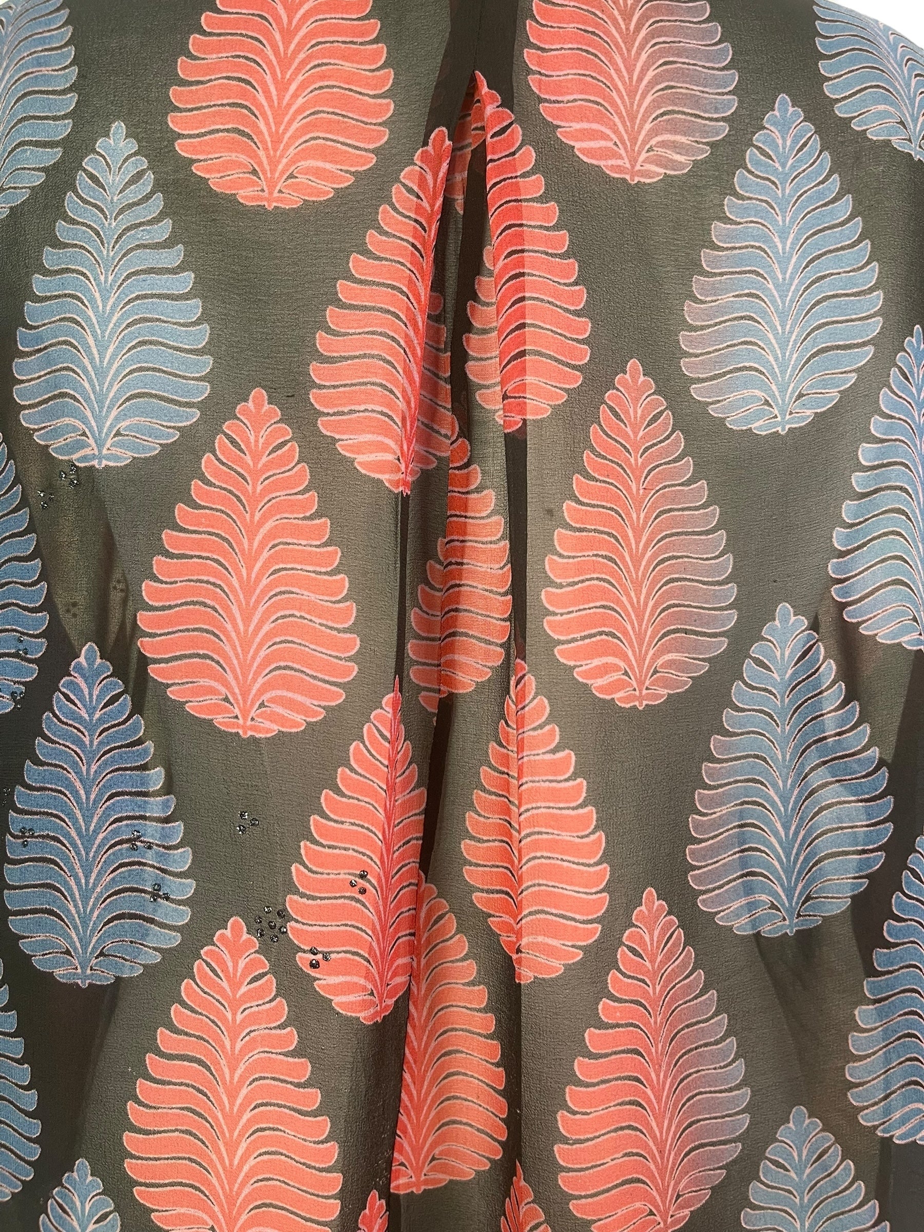 PRG7962 Sheer Avatar Pure Silk Self Pocket Tunic Dress