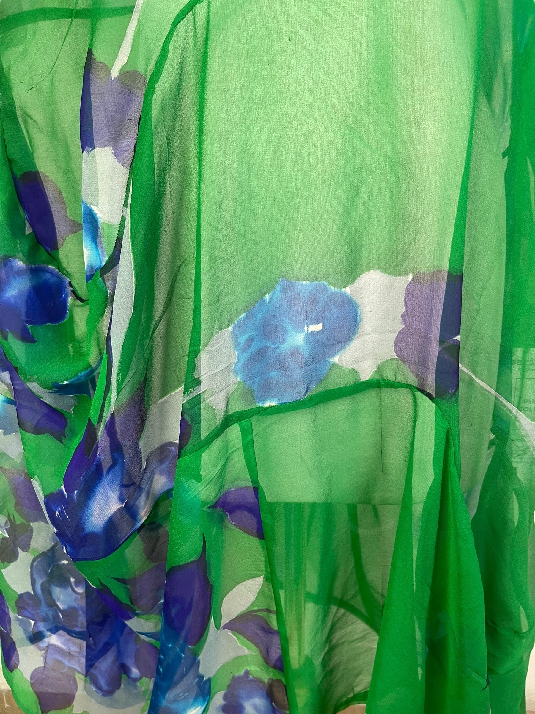 PREVIEW PRG7994 Sheer Wabi Sabi Sculptural Silk Long Tunic Dress by DECEMBER2025 – Handmade ethical Sculptural Dress from sariKNOTsari using upcycled silk. Designed in Canada for travel and slow fashion, loved from Toronto to LA to Sydney.