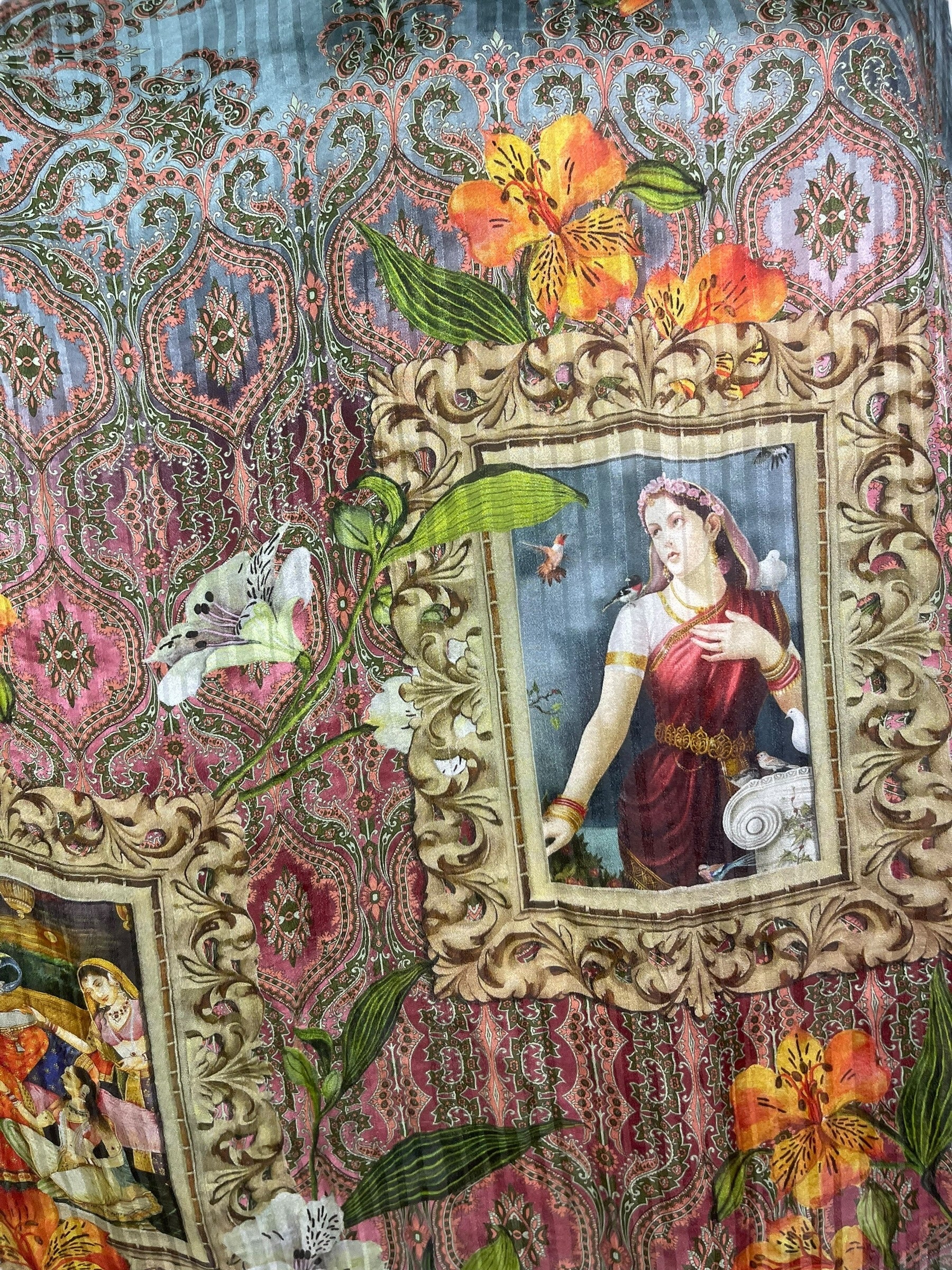 PRG8031 Sheer Avatar Pure Silk Short Kaftan Tunic with Slits