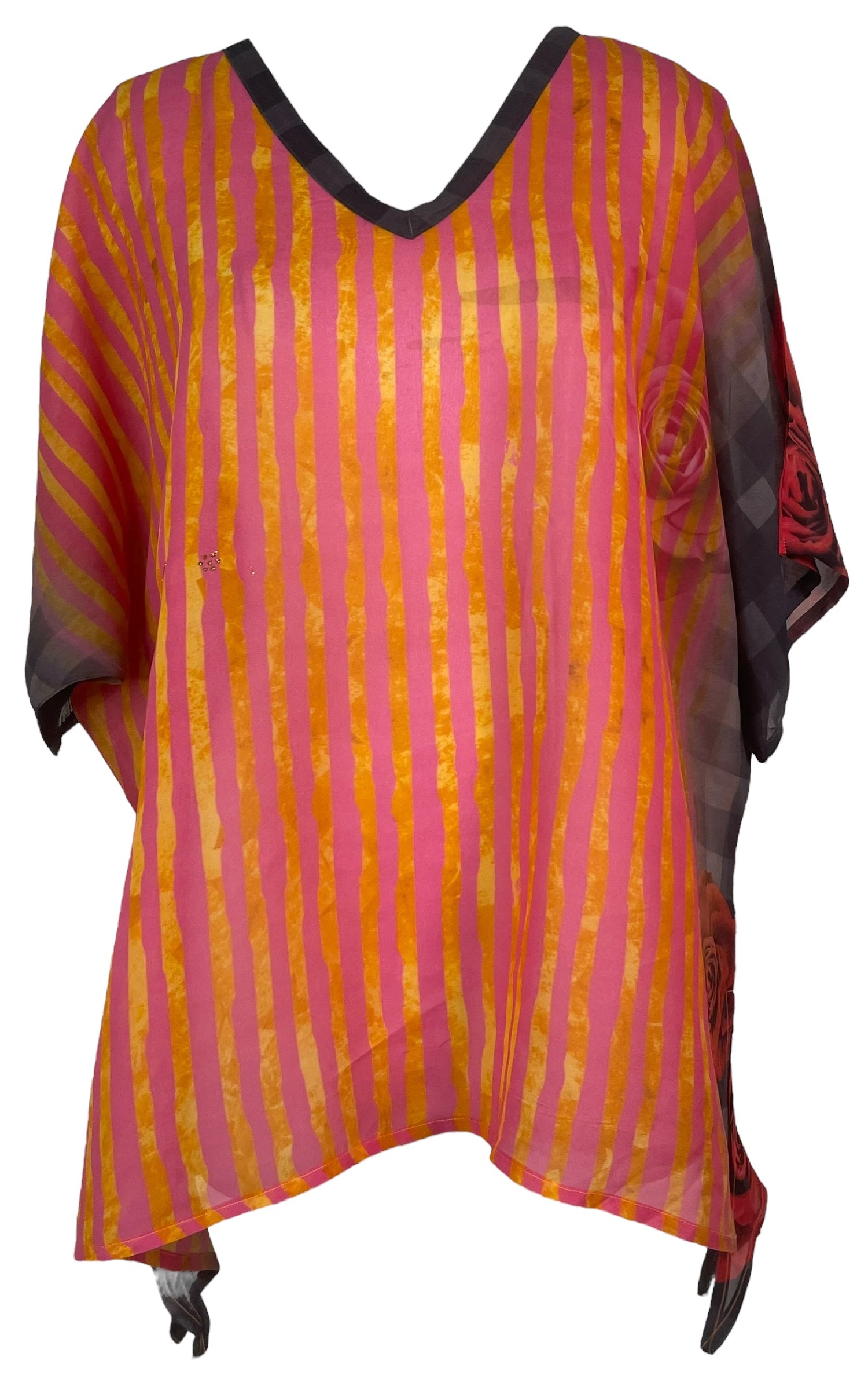 PREVIEW PRG8051  Wabi Sabi Pure Silk Long Tunic with Side Ties by DECEMBER2025 – Handmade ethical Side Tie Tunic from sariKNOTsari using upcycled silk. Designed in Canada for travel and slow fashion, loved from Toronto to LA to Sydney.