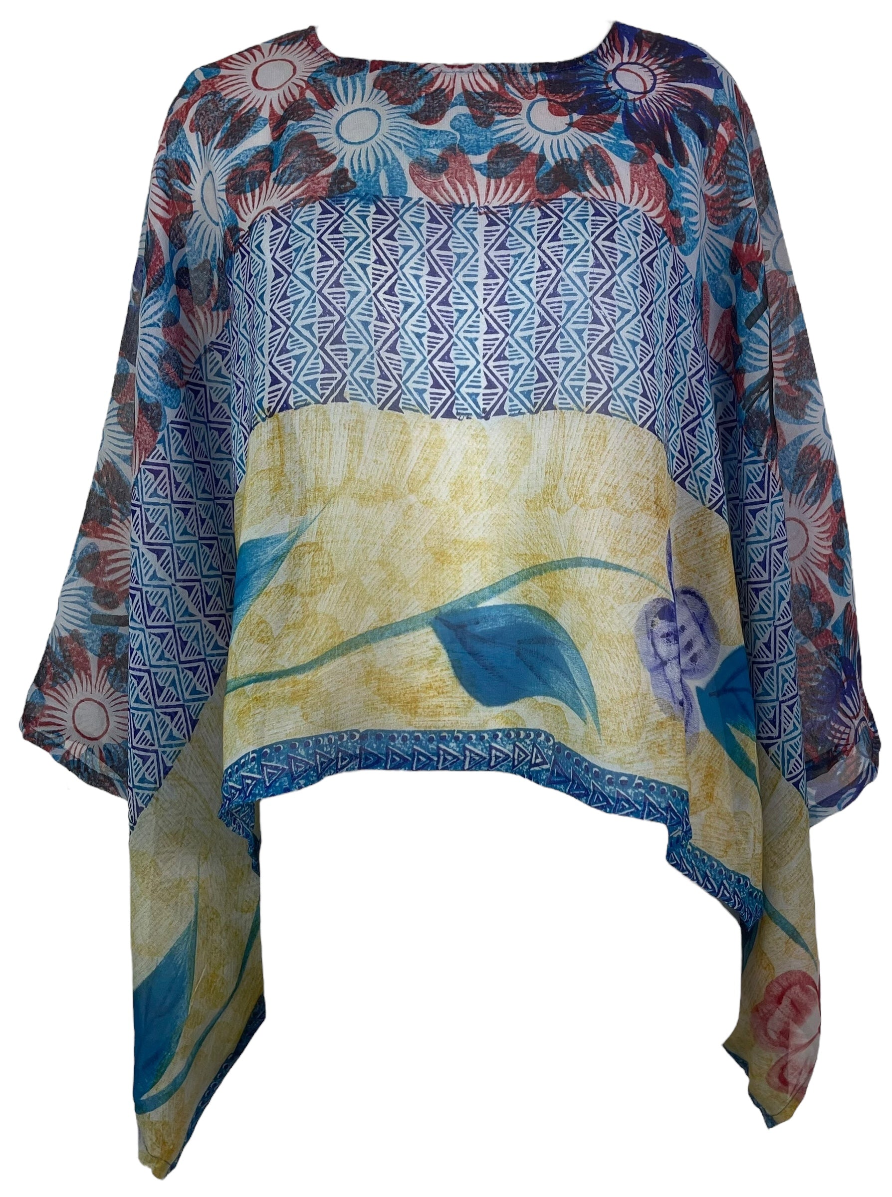 Releases Sunday at 8pm EST PRG8125 Sheer Avatar Pure Silk Kimono-Sleeved Top