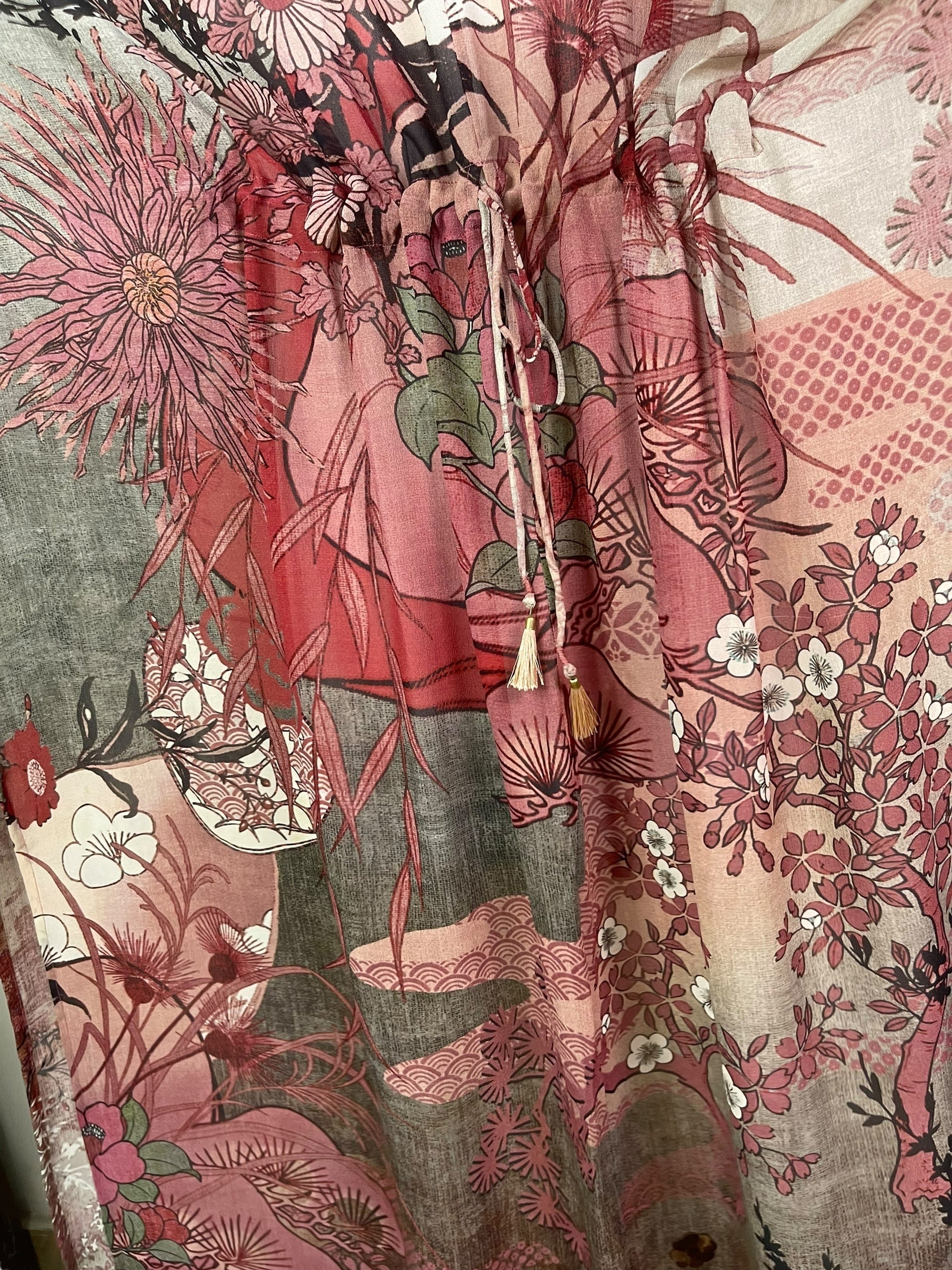 Releases Sunday at 8pm EST PRG8261 Sheer Wabi Sabi Pure Silk Maxi Kaftan
