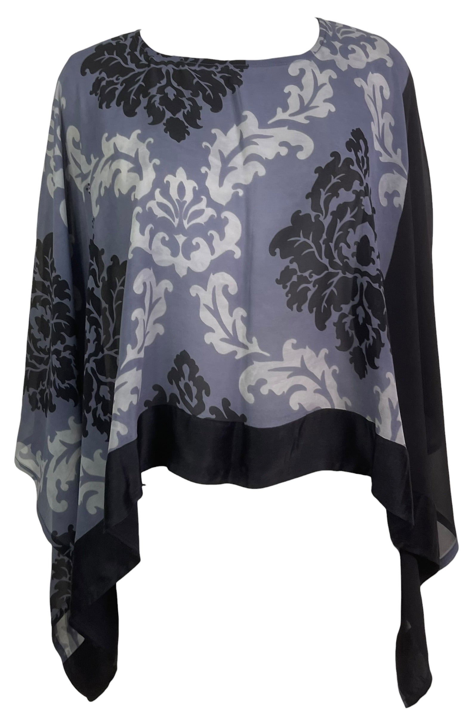 PRG8716 Sheer Pure Silk Wabi Sabi Capelet Poncho