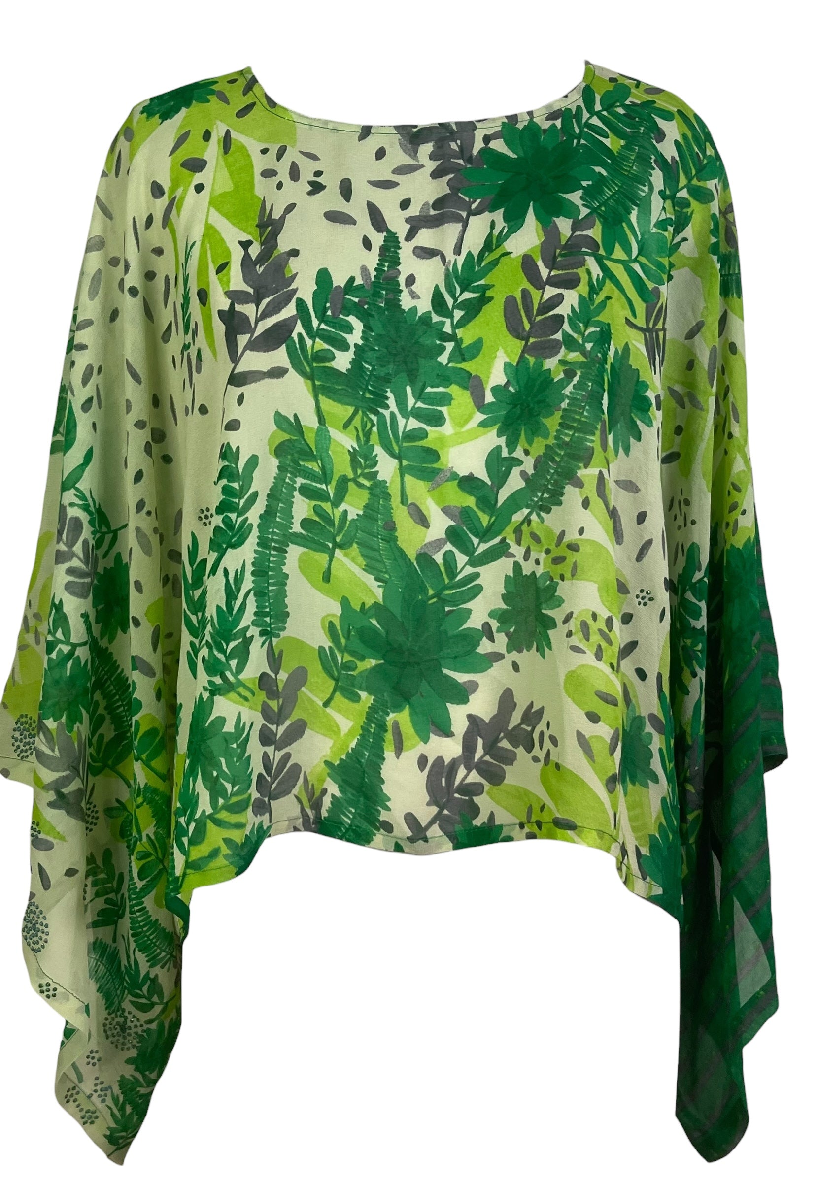 PREVIEW PRG8759 Sheer Avatar Pure Silk Kimono-Sleeved Top by MARCH2026 – Handmade ethical Kimono Top from sariKNOTsari using upcycled silk. Designed in Canada for travel and slow fashion, loved from Toronto to LA to Sydney. Featuring Zsiska, Bryn Walker and Artisan Leather coats by Rejean Pepin, Pepin designs