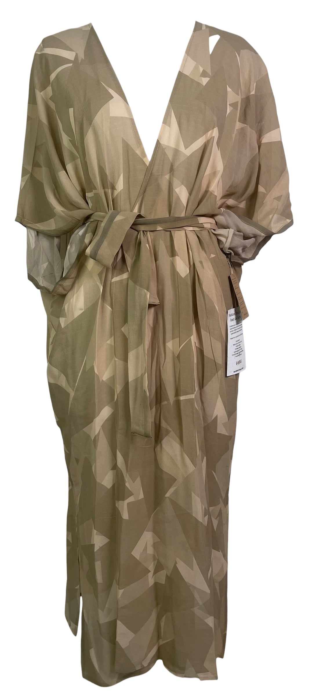 Releases Sunday at 8pm EST PRG8856 Sheer Wabi Sabi Pure Silk Kimono Sleeved Duster with Belt