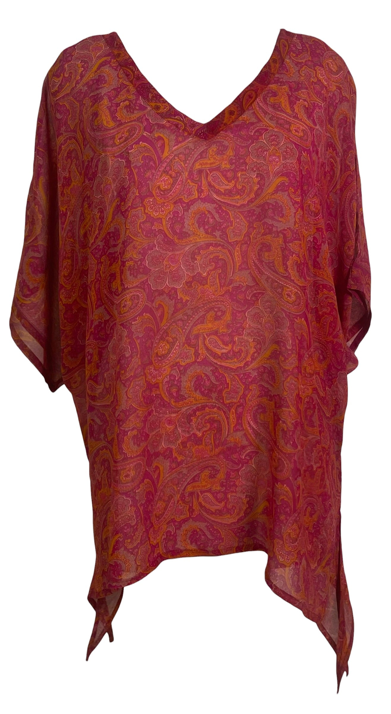 Releases Sunday at 8pm EST  PRG8911 Sheer Avatar Pure Silk Long Tunic with Side Ties