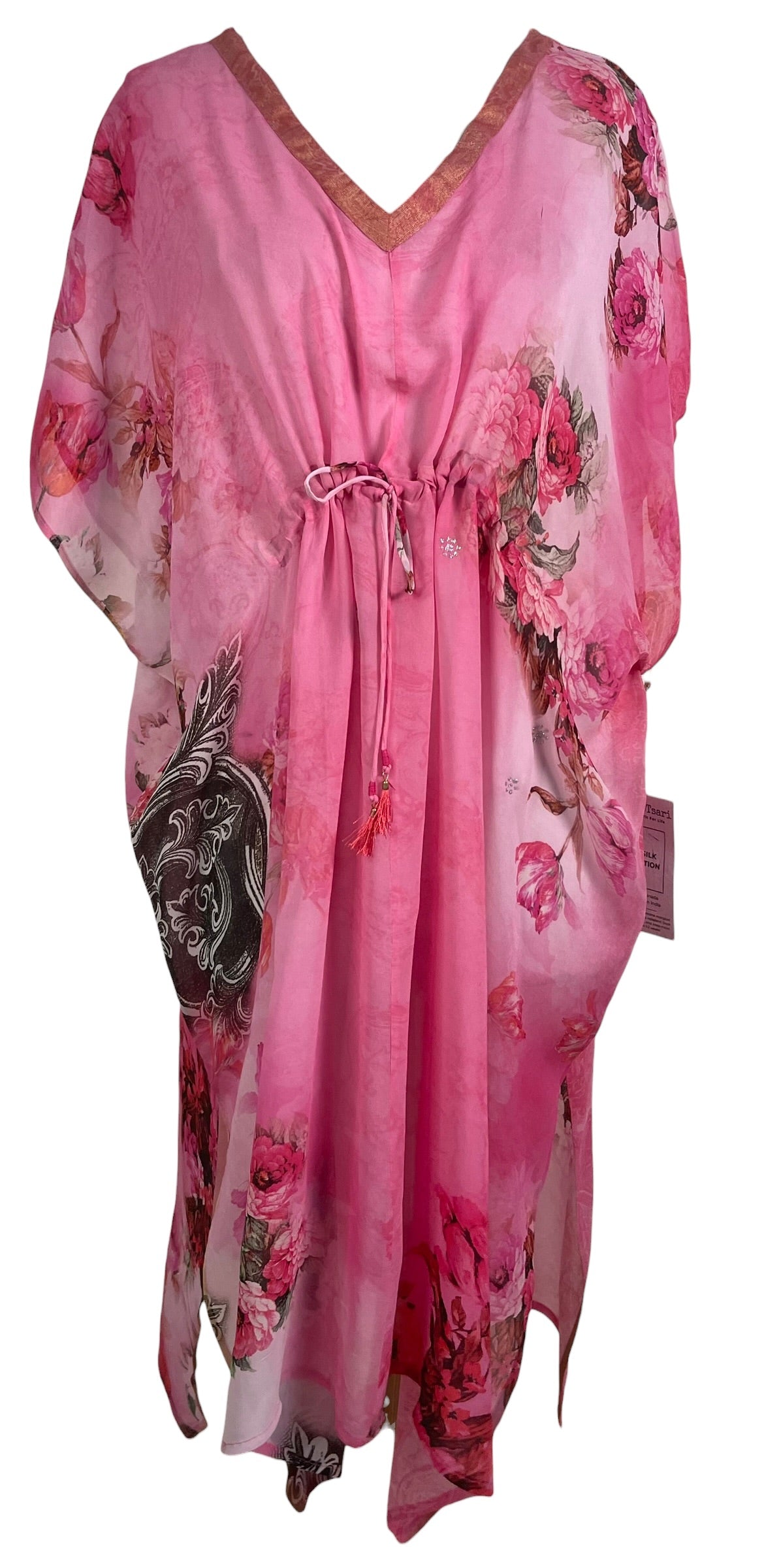 PRG8951 Sheer Avatar Pure Silk Maxi Kaftan