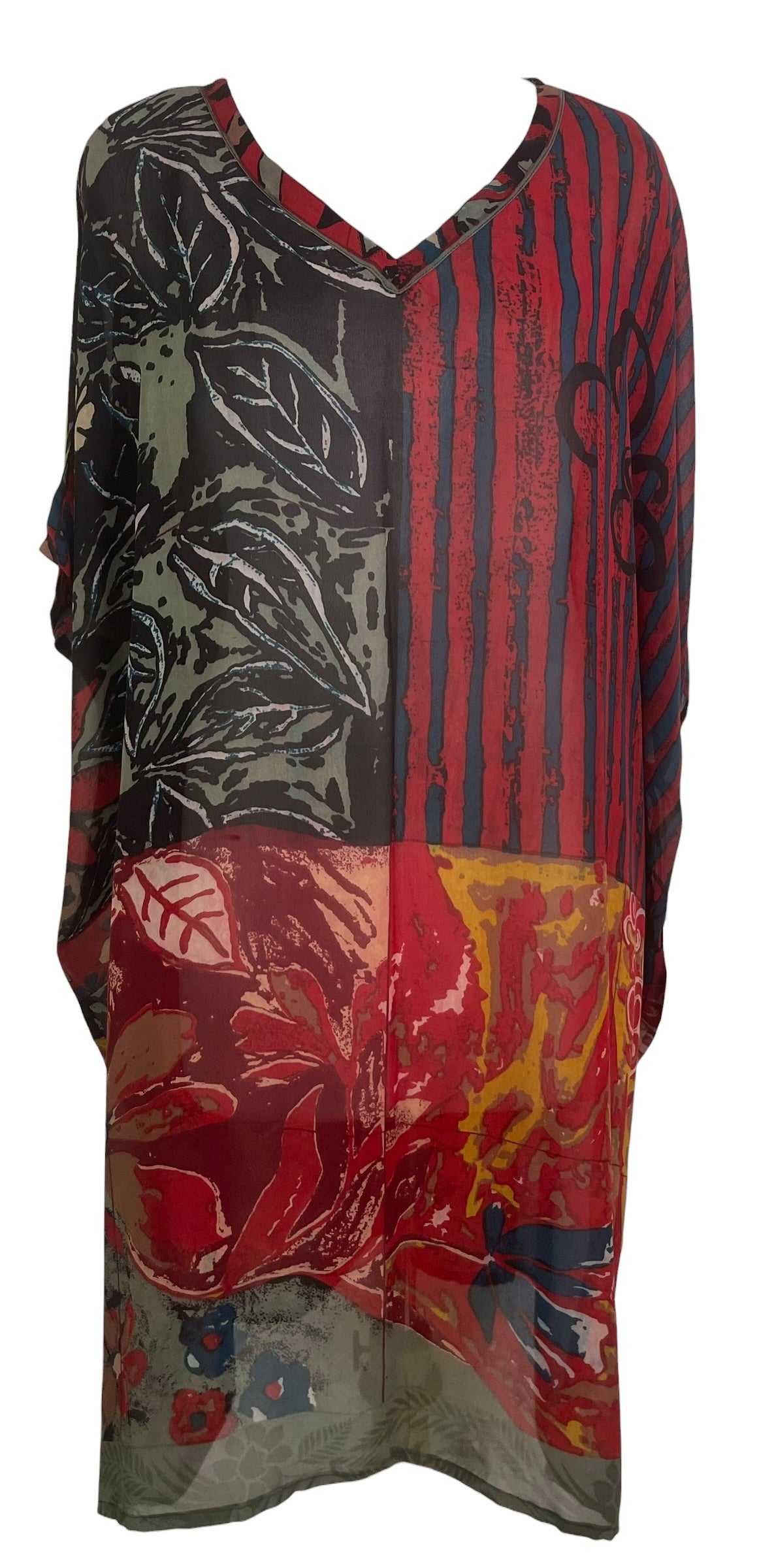 Releases Sunday at 8pm EST PRG8953 Sheer Wabi Sabi Pure Silk Midi Length Kaftan