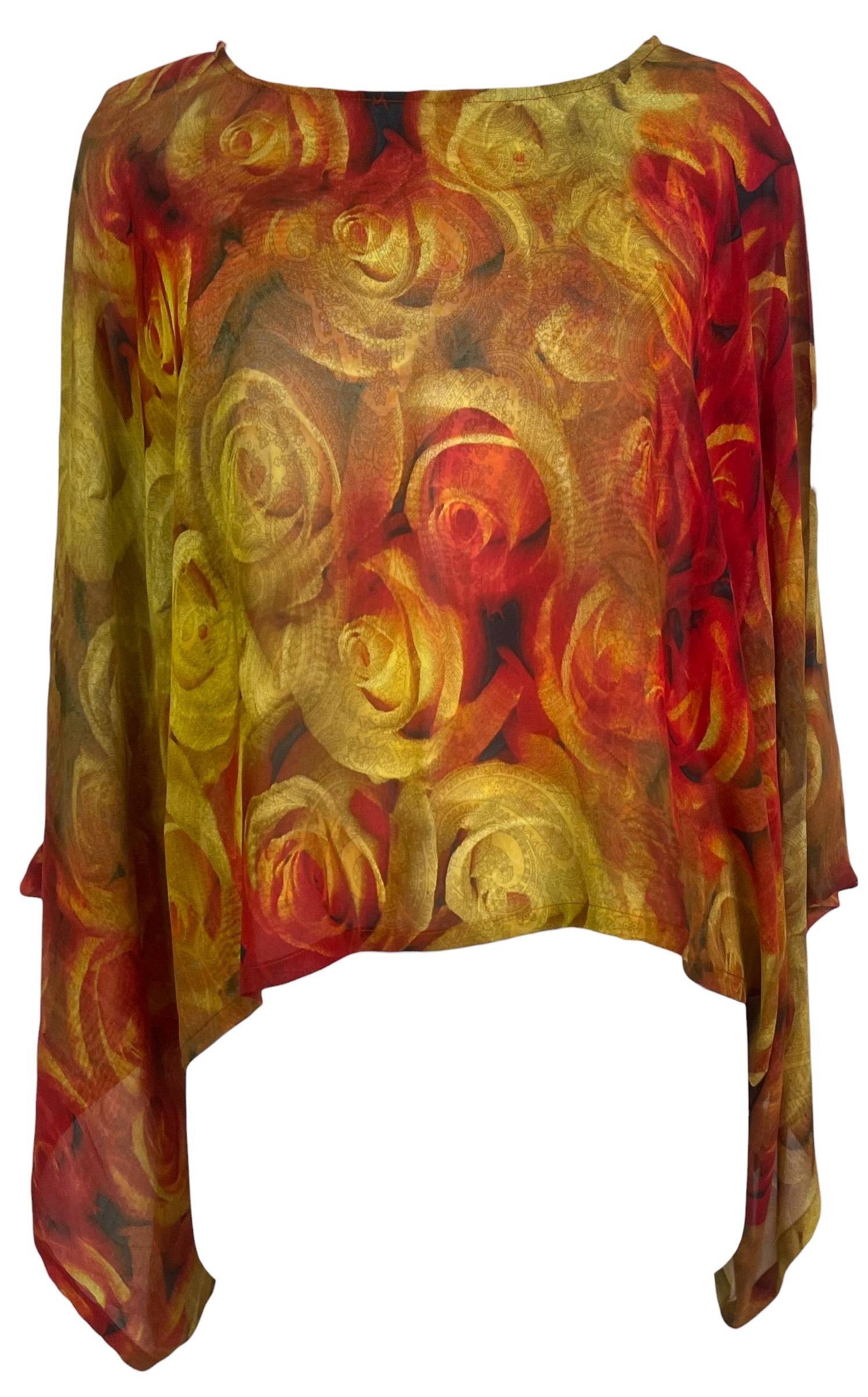 Releases Sunday at 8pm EST  PRG9024 Sheer Avatar Pure Silk Kimono-Sleeved Top