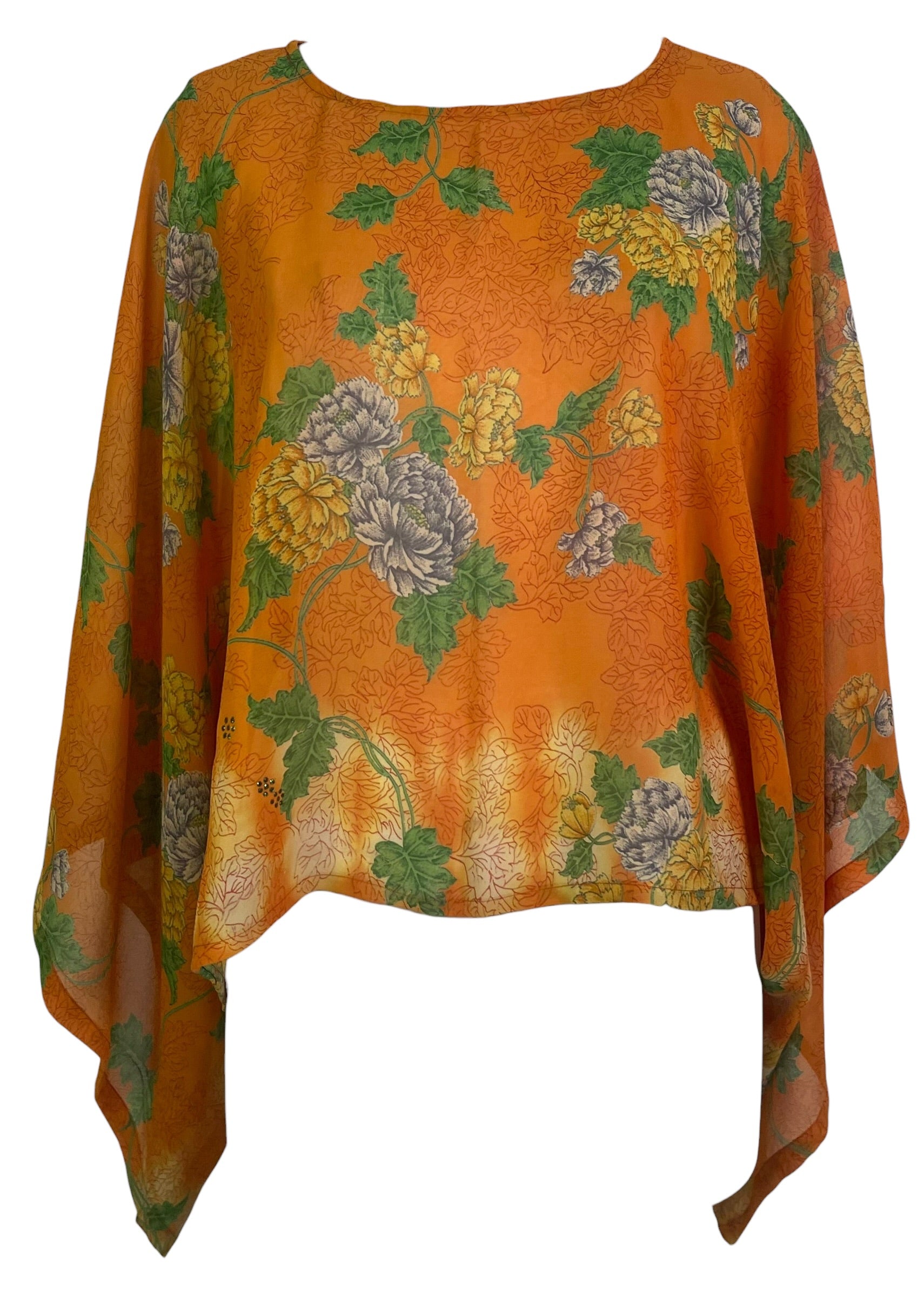 Releases Sunday at 8pm EST  PRG9028 Sheer Avatar Pure Silk Kimono-Sleeved Top